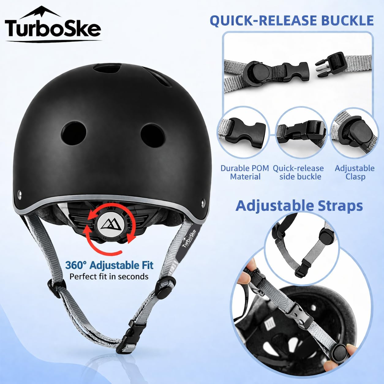 Skateboard Helmet,BMX Bike Multi-Sport Helmet for Youth,Men Women
