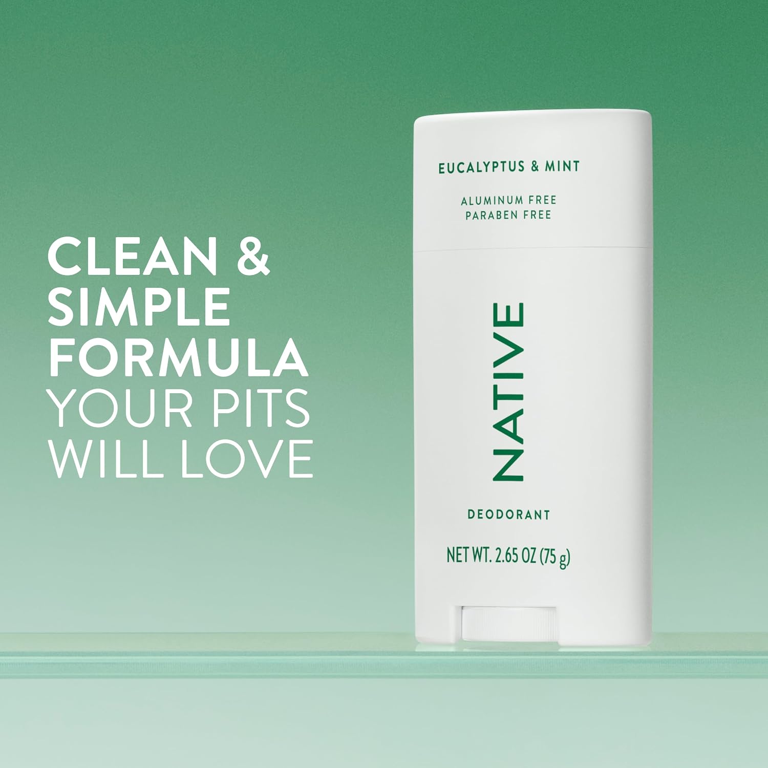 Native Deodorant Contains Naturally Derived Ingredients, 72 Hour Odor Control, Deodorant for Women and Men, Aluminum Free, Eucalyptus & Mint 2.65oz