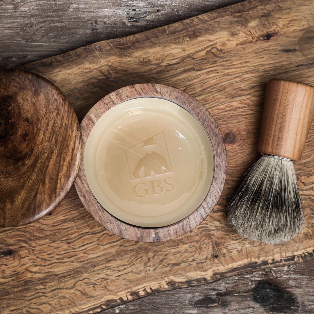 GENTS Men’s Shave Soap, 97% Natural Cedar Pine Scent, Rich Lather Wet Shaving, Traditional Shaving Soap for Men, 3oz Puck