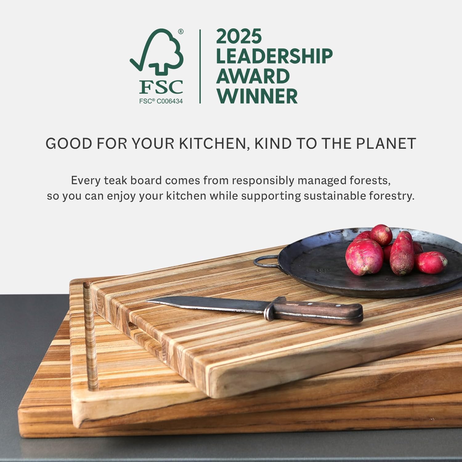 Teakhaus Butcher Block Carving Board - Large Extra Thick Cutting Board with Juice Groove - Holiday Gift Ideas for Men and Women - Gift-Ready End Grain Wood, Knife Friendly - FSC Certified