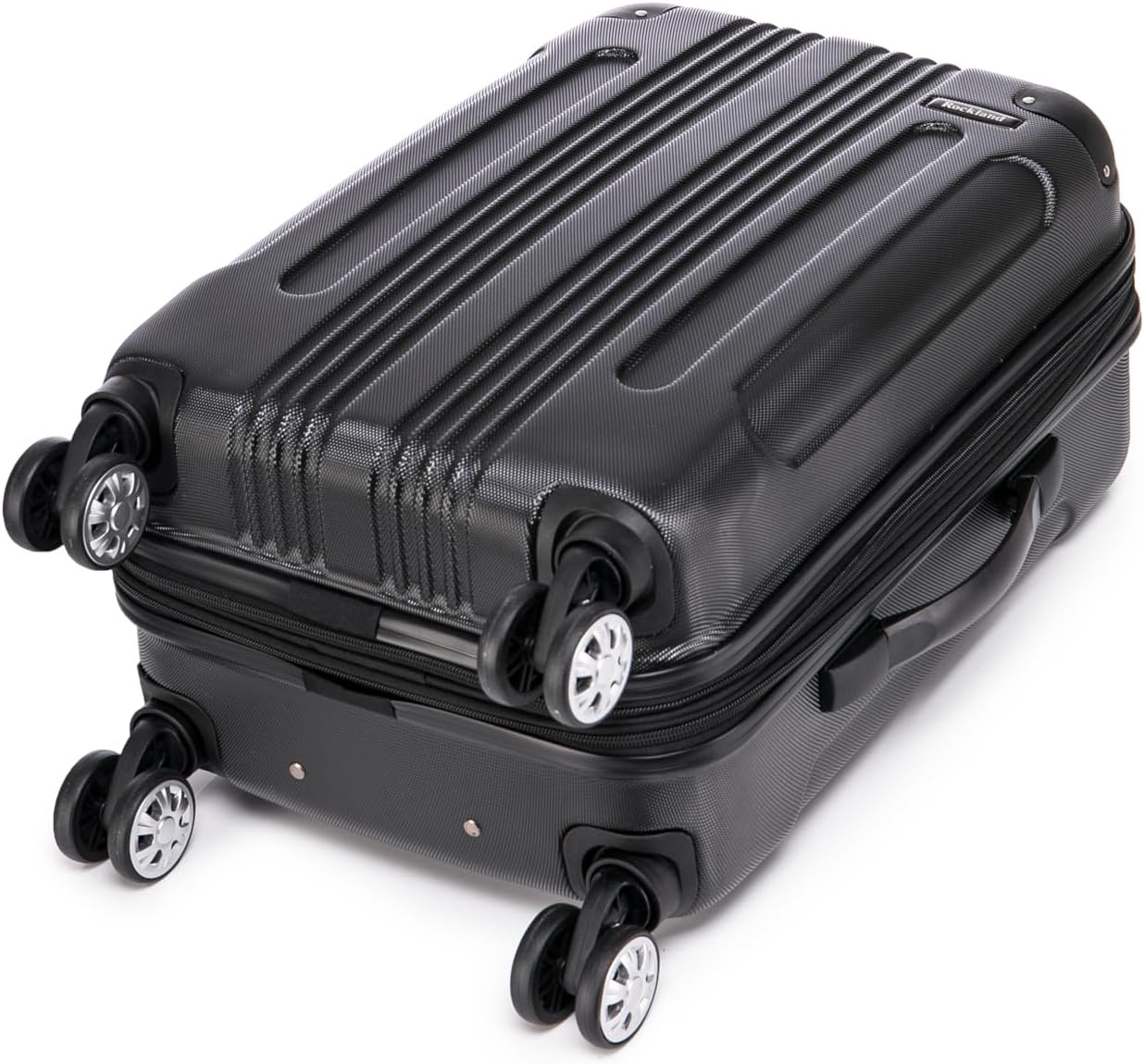 Rockland London Hardside Spinner Wheel Luggage, White, 3-Piece Set (20/24/28)