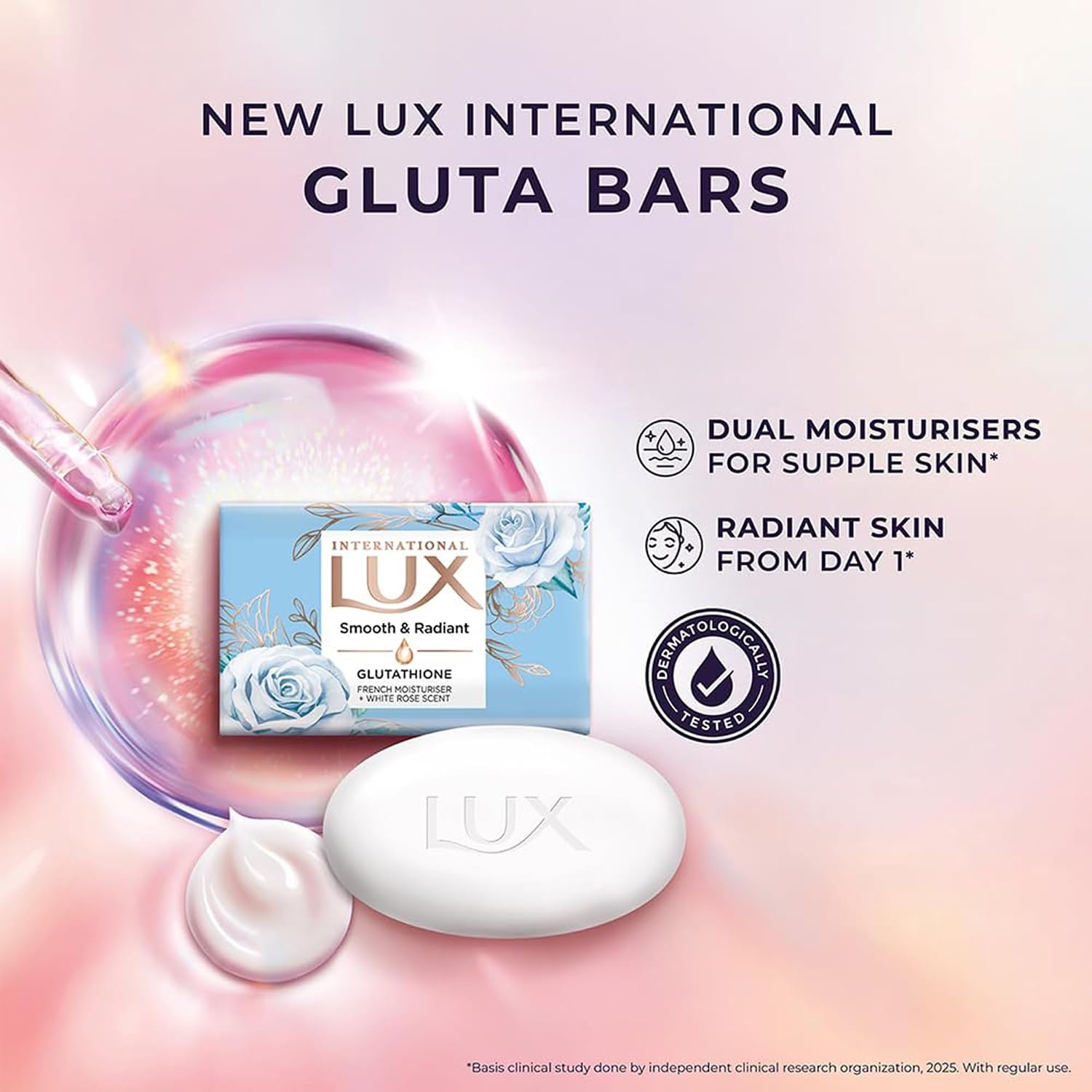 LUX Flaw-less Glow Jasmine Soap Bar, 3x150g