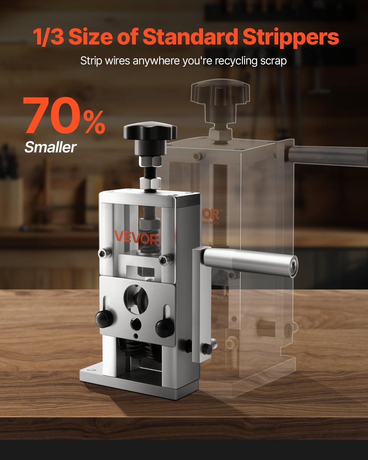 VEVOR Wire Stripping Machine 0.06-1.5 inch, 11 Channels 10 Blades