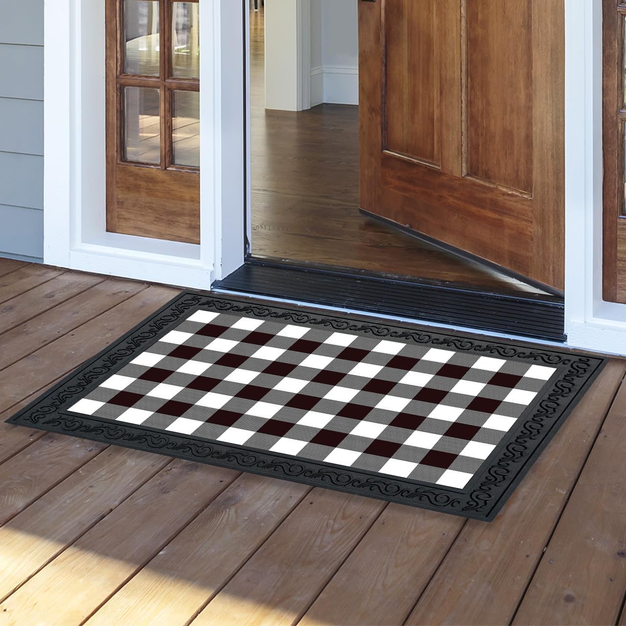 Briarwood Lane Doormat 30x18 Indoor Outdoor Farmhouse Wreath Spring for Spring Doormat