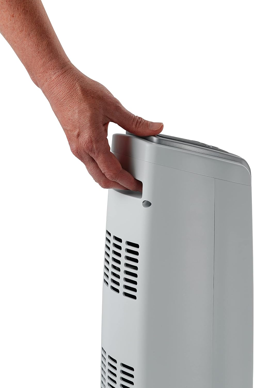 Lasko Oscillating Ceramic Tower Space Heater for Home with Overheat Protection, Timer, 22.5 Inches, Silver, 1500W, 5775 | For Home, Thermostat