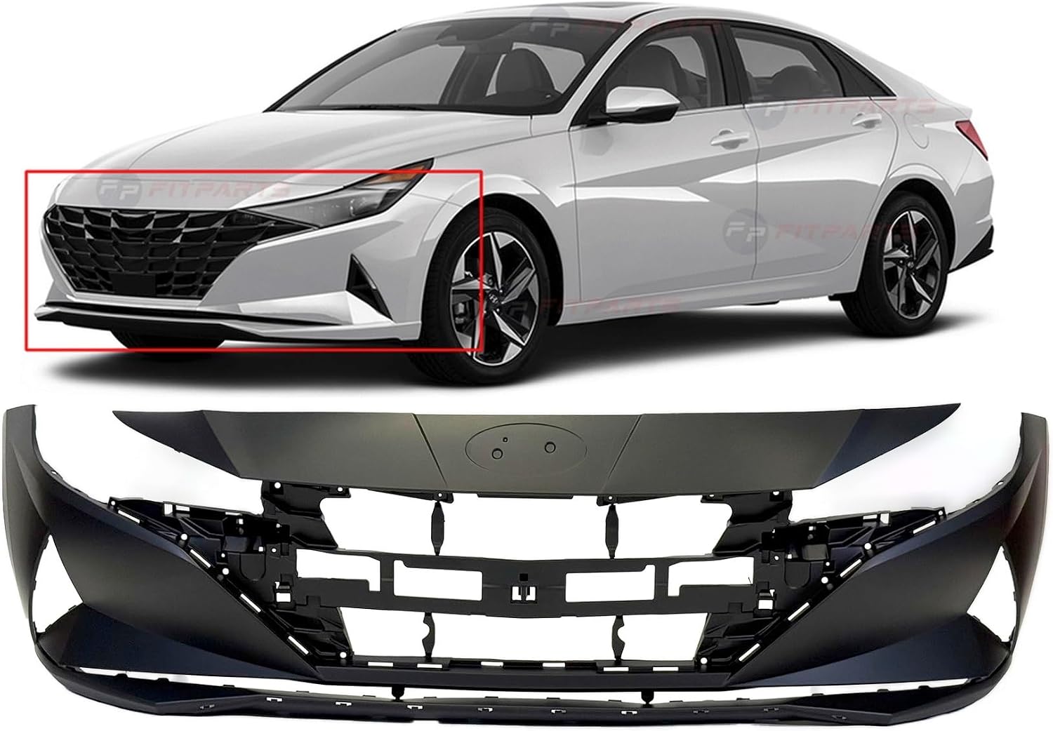 FitParts Compatible with Chevrolet Malibu 1997–2005 Front Bumper Cover