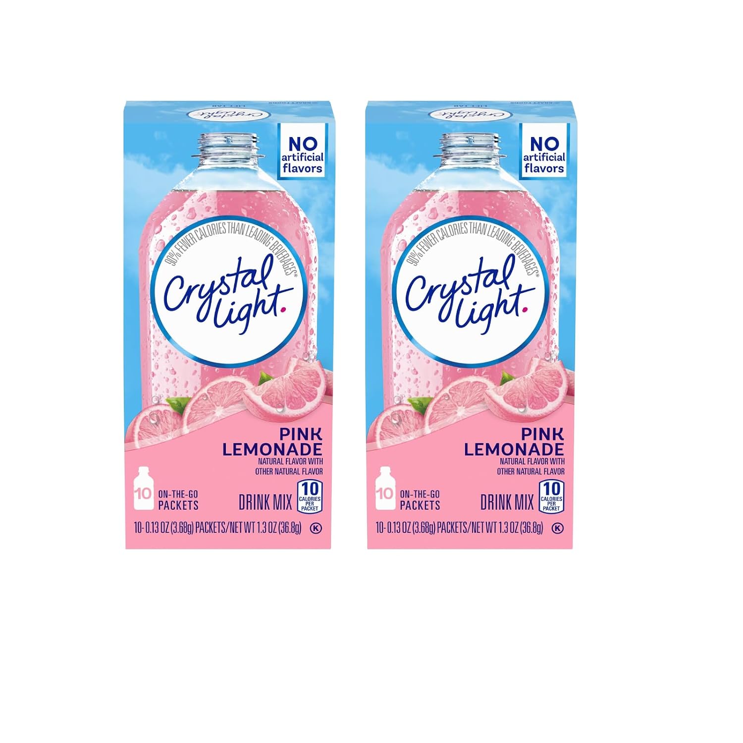 Crystal Light On-The-Go Drink Mix Packets, Sugar Free Powdered Water Enhancer, Naturally Flavored Low Calorie Beverage Mix, Cherry Pomegranate, 0.11 Ounce Packets, 10 Count (Pack of 4)