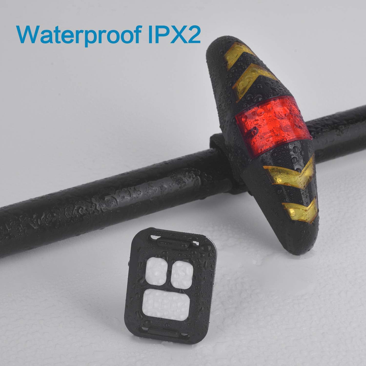 OTYTY Bike Tail Light with Turn Signals - USB Rechargeable, 100LM LED, IPX2 Waterproof, Remote Control