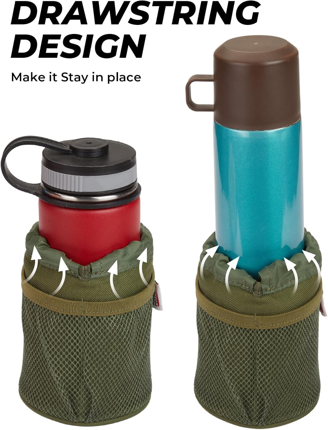 KEMIMOTO Motorcycle Cup Holder, Oxford Fabric Motorcycle Drink Holder with 0.6"-1.5" Alligator Clamp, Universal Water Bottle Cup Accessories for Bike
