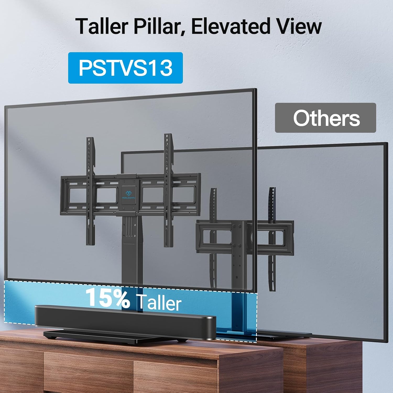 PERLESMITH Universal TV Stand Legs for 37-78 inch TVs to 99lbs with Mount
