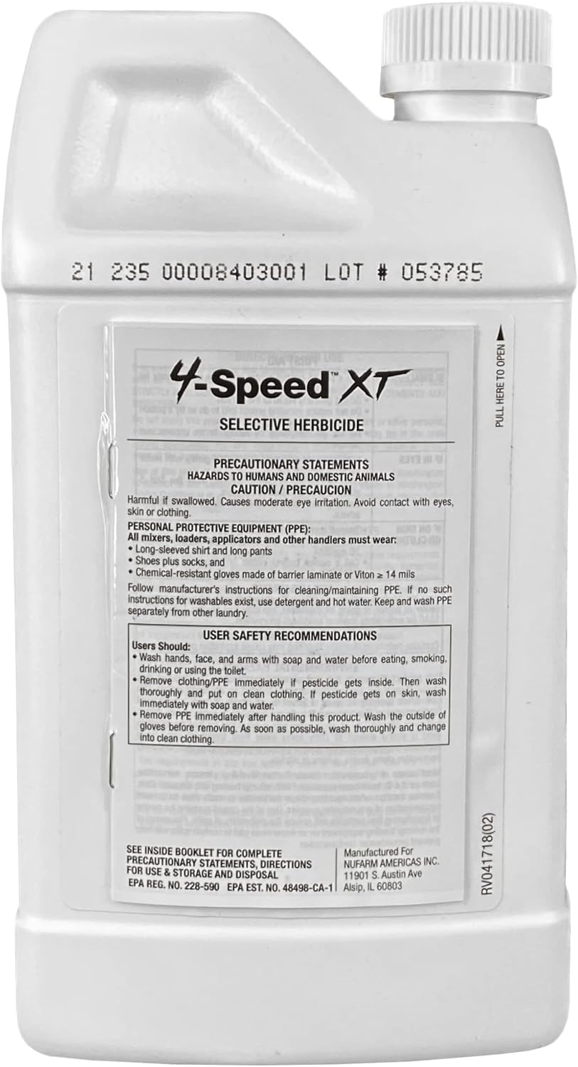 Nufarm 4-Speed XT Herbicide, Superior Broadleaf Weed Control, 32 oz