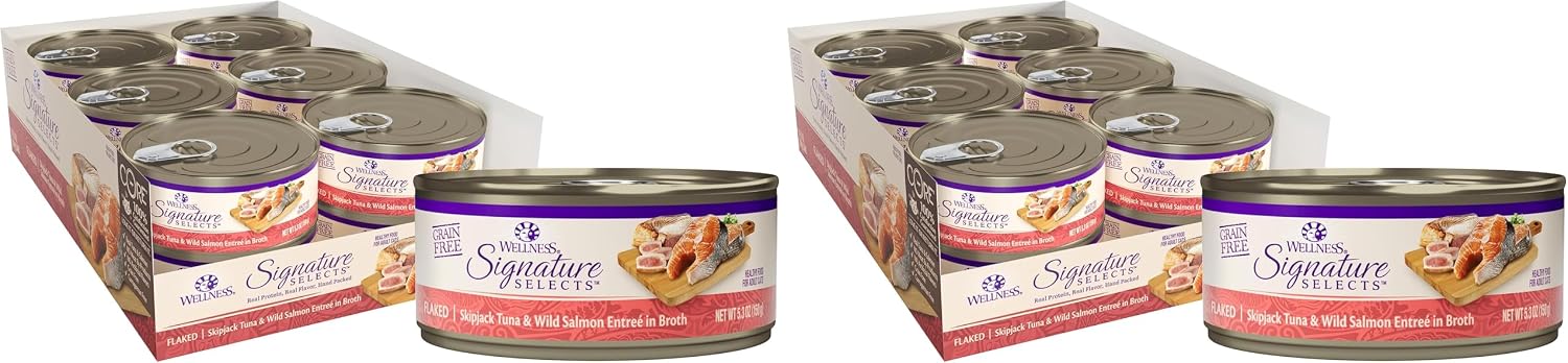 Wellness CORE Signature Selects Shredded Adult Canned Wet Cat Food, Natural, Protein Rich, Grain Free, Chicken Entrée Recipe, 2.8 oz, Pack of 12 Cans