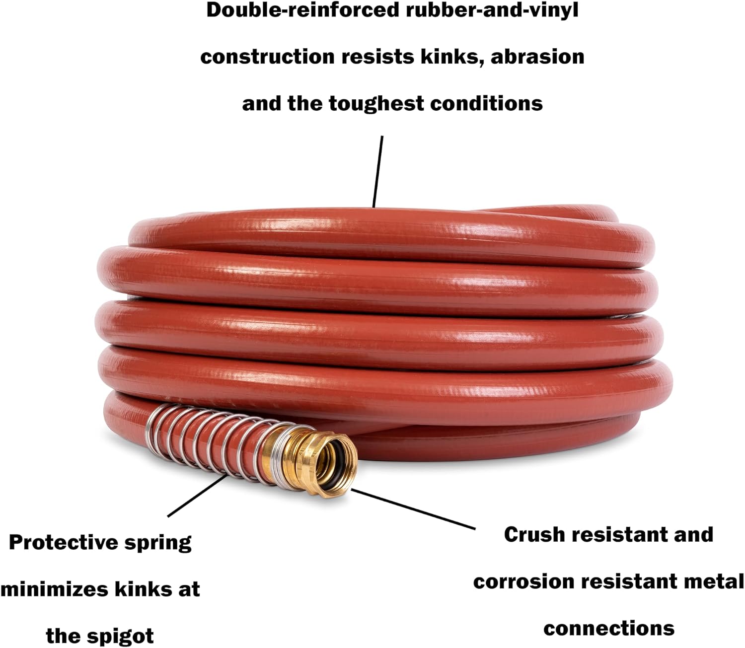 Gilmour Pro Commercial 3/4" x 50' Heavy Duty Water Hose, Durable and Kink Resistant 50 ft Garden Hose | 400 PSI burst strength