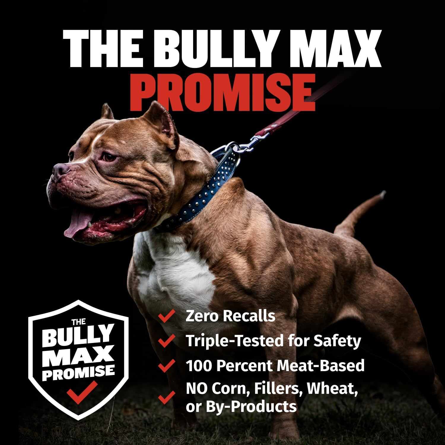 Bully Max Dry Dog Food for Adults & Puppies - High Protein & Fat for Muscle & Weight Gain - High Performance Dog Food Supplements - Small & Large Breed Dogs (535 Calories Per Cup), Chicken, 15lb Bag