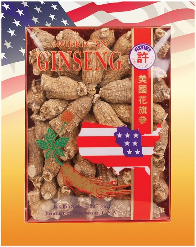 Hsu's SKU 110-4 | Short Extra Large | Cultivated Wisconsin American Ginseng Direct from Ginseng Gardens | 许氏花旗参 | 4oz Box, 西洋参, B005HSX9VM