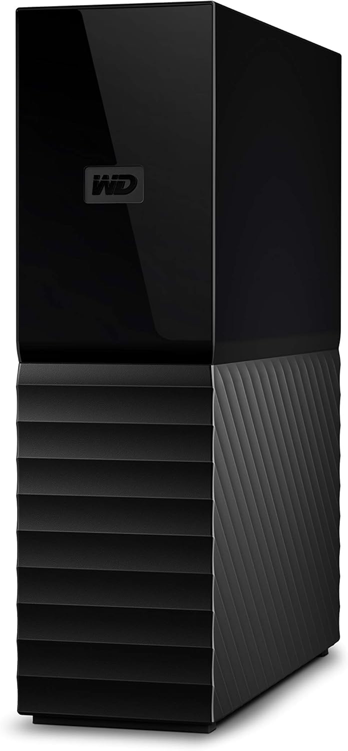 Western Digital 6TB My Book Desktop External Hard Drive, USB 3.0, External HDD with Password Protection and Auto Backup Software - WDBBGB0060HBK-NESN
