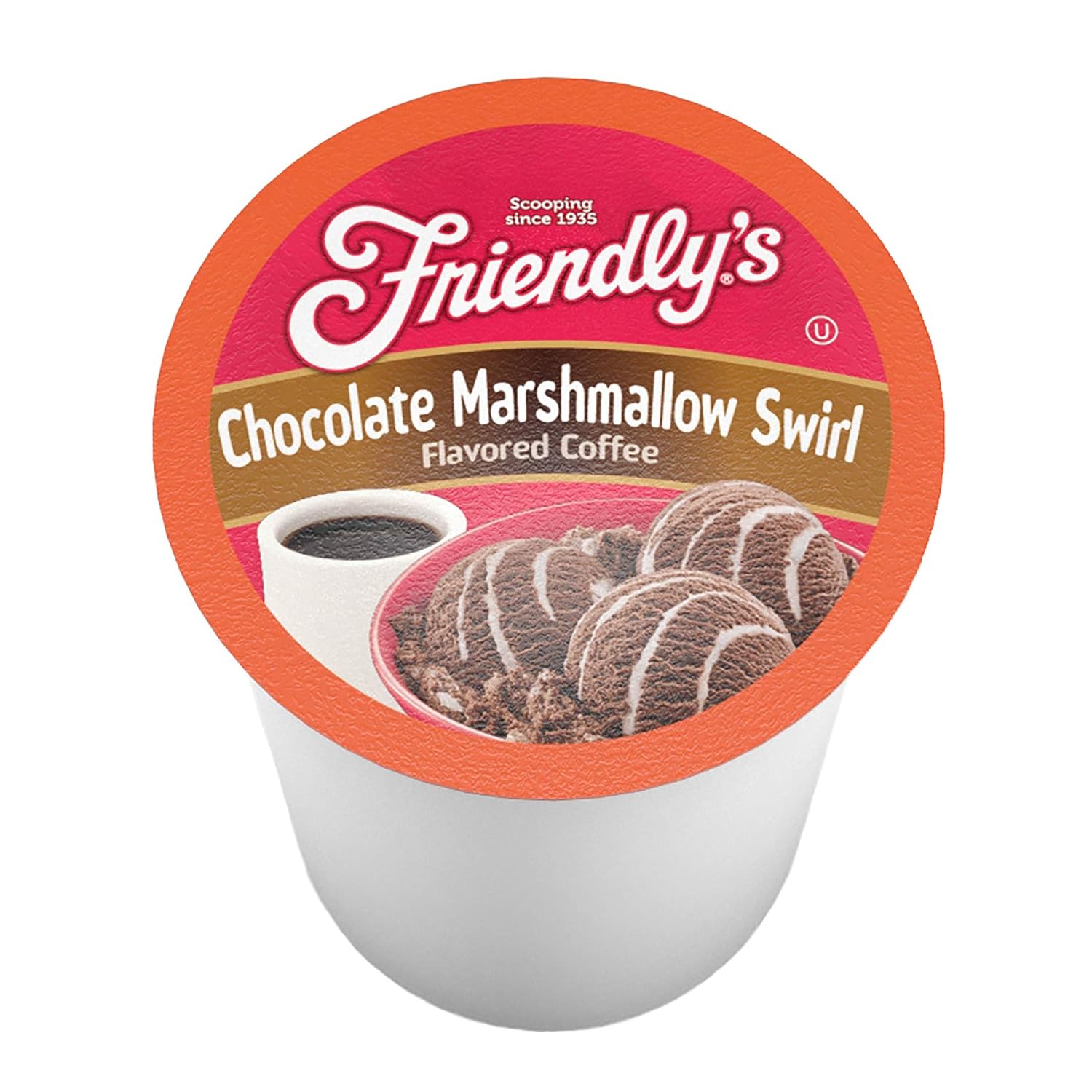 Friendly's Chocolate Mint Ice Cream Flavored Coffee Pods for Keurig K Cup Brewers, Mint Chocolate Chip, 40 Count (Pack of 1)