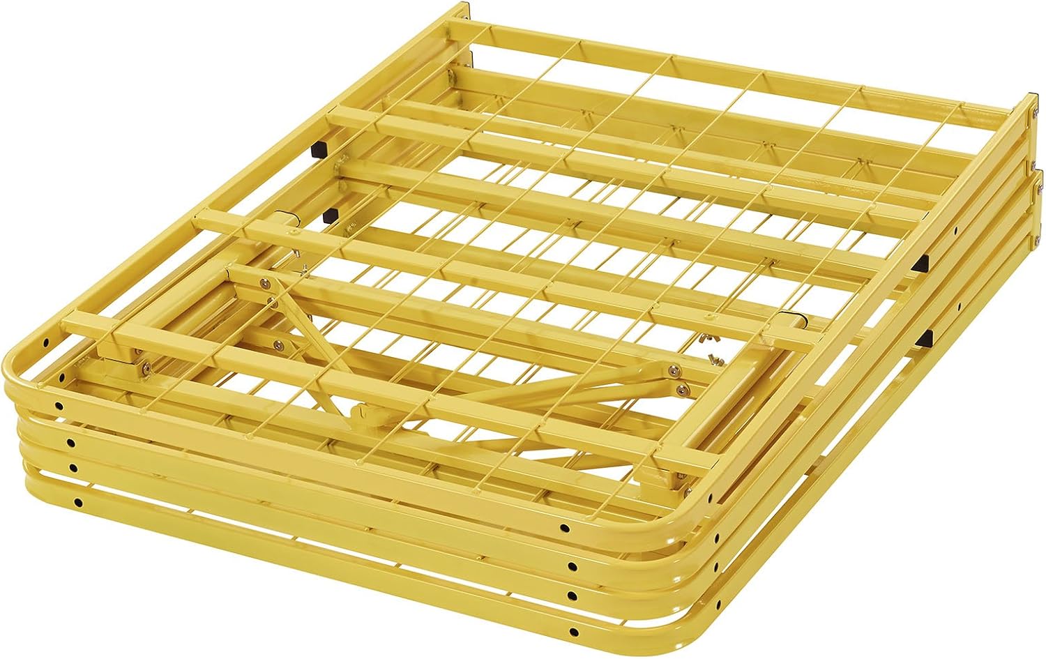 Modway Horizon Queen Bed Frame In Gray - Replaces Box Spring - Folding Metal Mattress Bed Frame