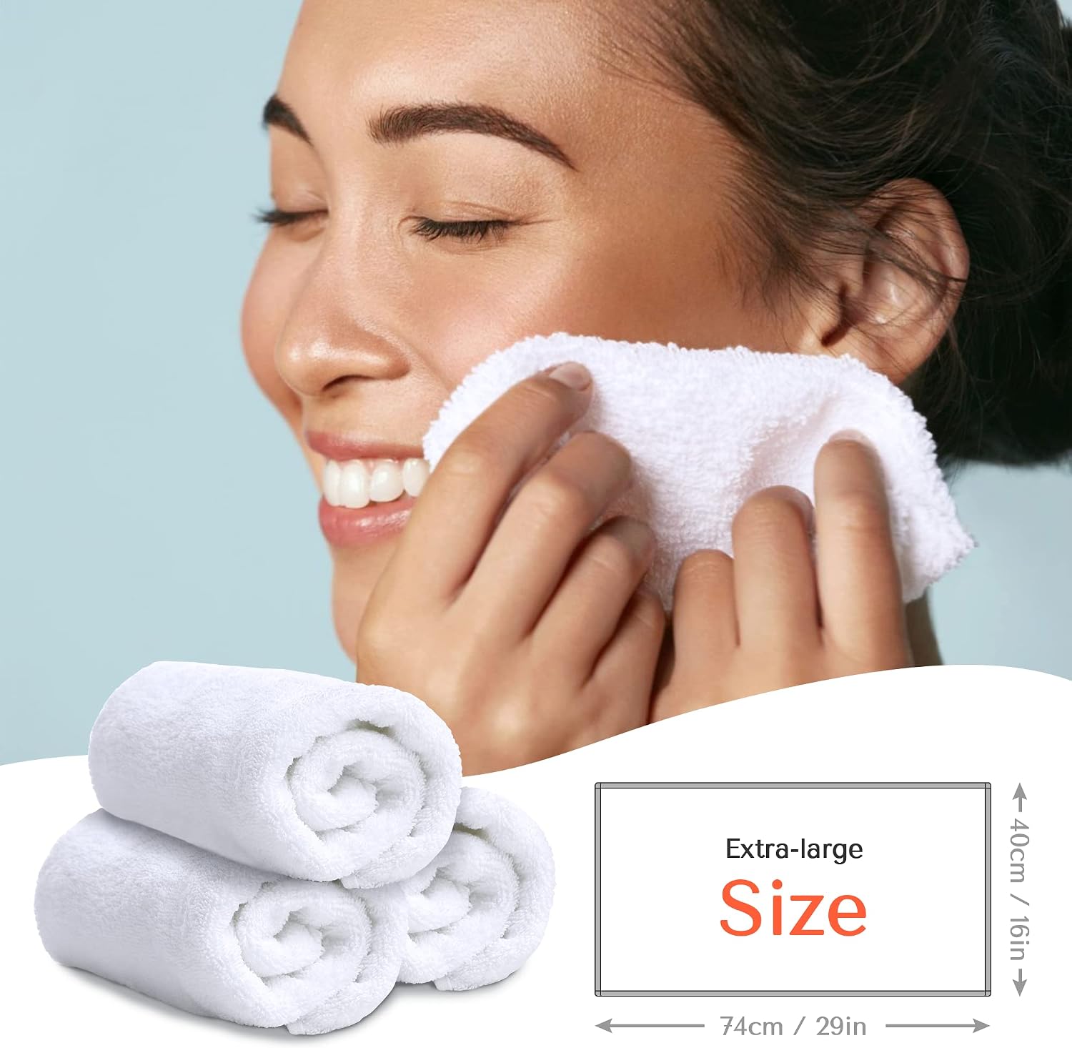 TASALON Microfiber Salon Hair Towels 10 Pack, 29" x 16" Ultra-Soft - Black