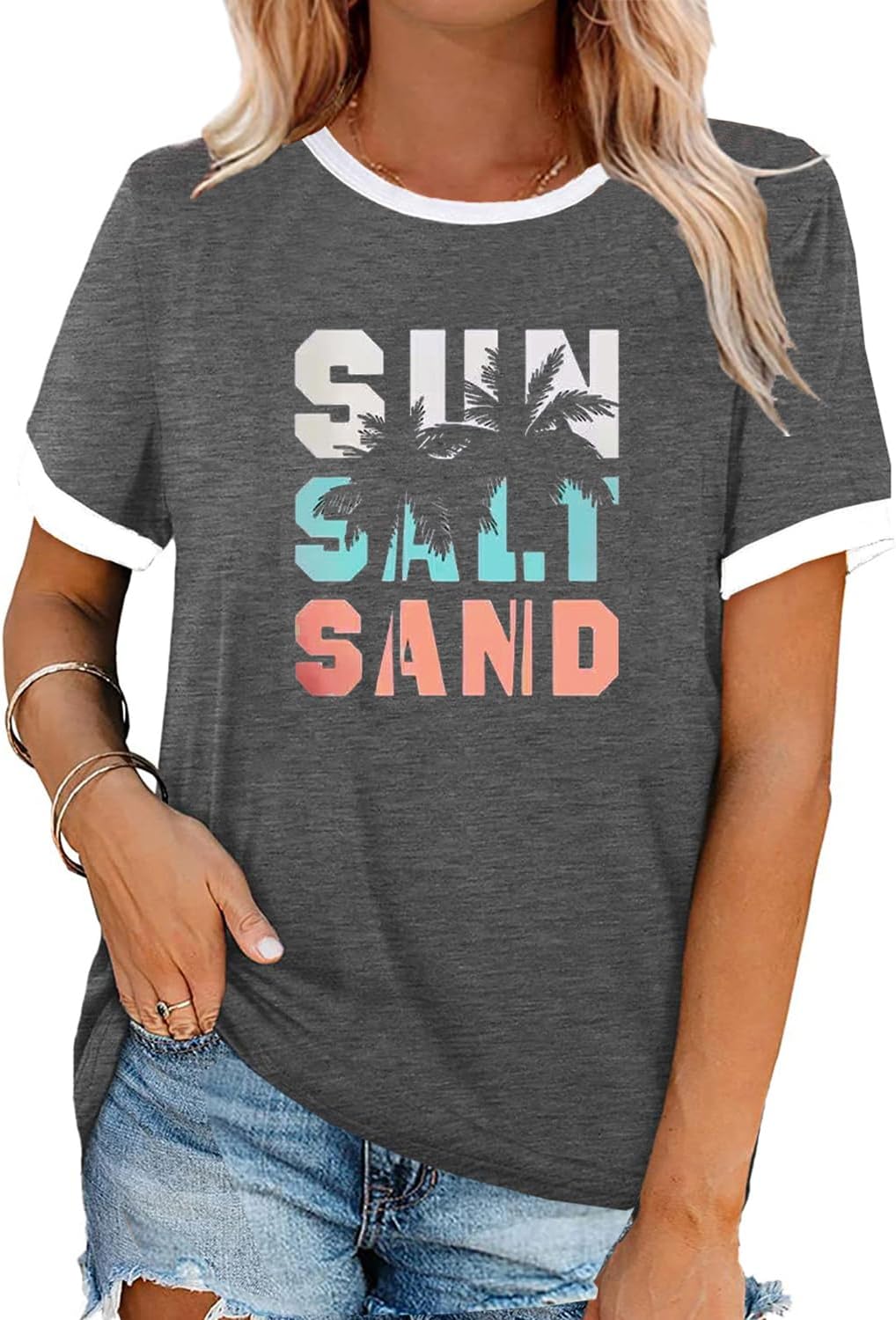 YEXIPO Graphic Tees for Women Short Sleeve Summer Tops Casual Cute T Shirts
