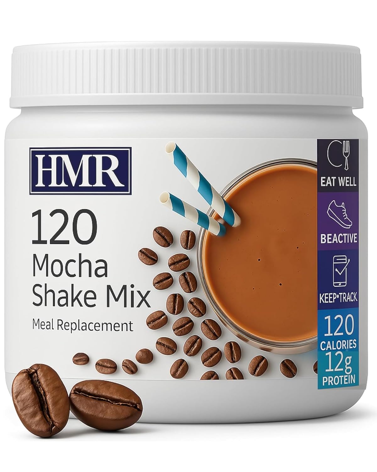HMR 120 Vanilla Meal Replacement Shake Powder, 12 Servings | Meal Replacement Shake – Smooth Vanilla Flavor – 120 Shake Powder – 12g Protein – 12 Servings