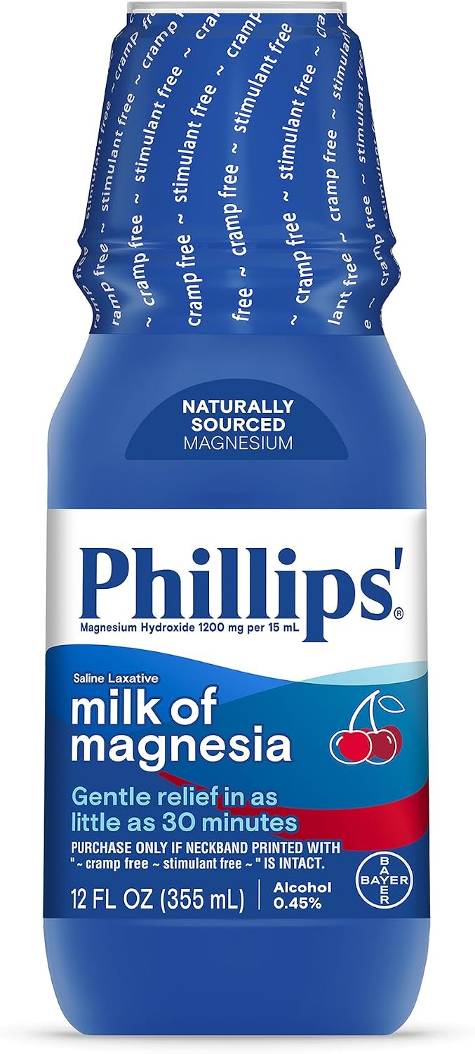 Phillips' Milk of Magnesia, Laxative, Original, 4 Ounce (Pack of 6) - Packaging May Vary