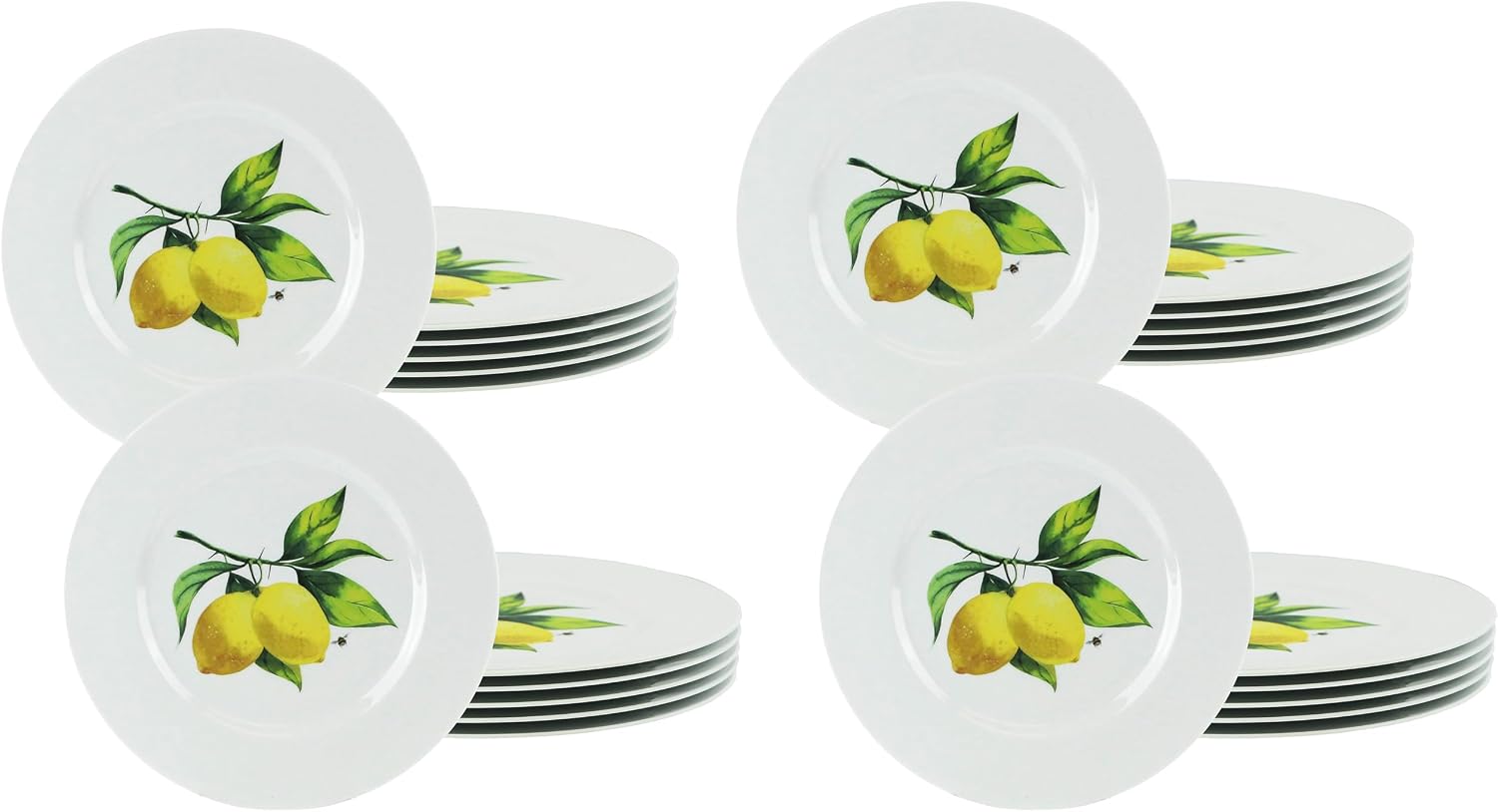 Calypso Basics Melamine Salad Plates Set of 6, 8.5 Inch, BPA-Free, Non-Toxic, Break-Resistant, Dishwasher Safe, Plates for Indoor & Outdoor Use