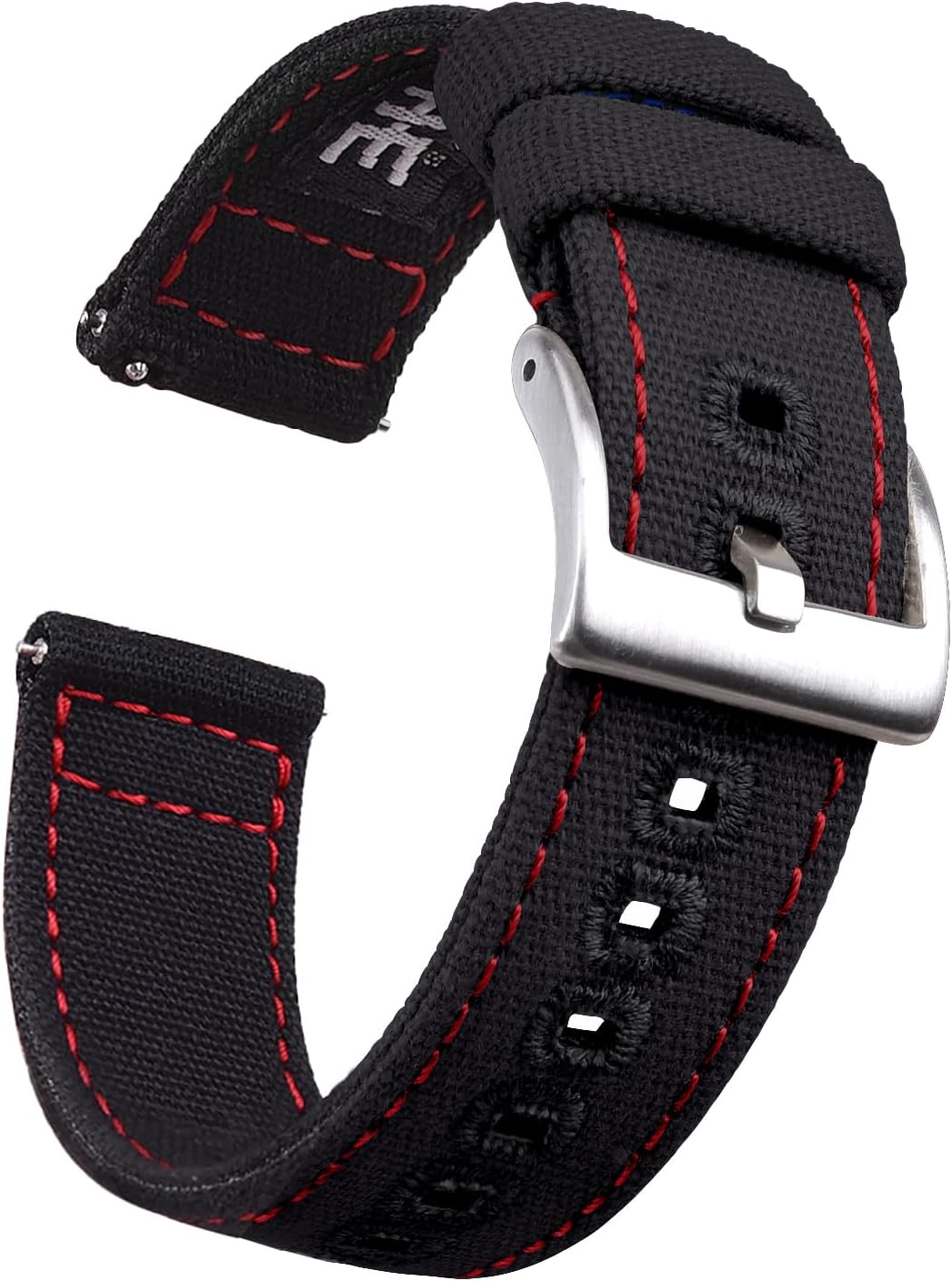 Ritche Christmas Gift Canvas Vintage Quick Release Watch Band 18mm 20mm 22mm 24mm Replacement Watch Straps for Men Women, White Elephant Gifts, Stocking Stuffers for Men, Father's Day gifts