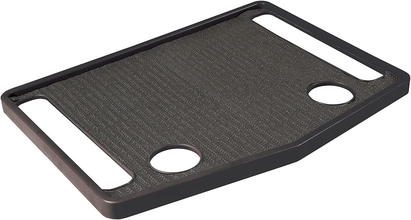 Support Plus Walker Tray Table - Mobility Table for Walker with Non-Slip Mat, Accessories, and Cup Holder (21"x16") - Gray