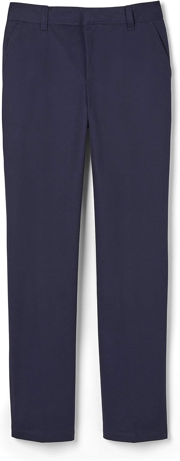 French Toast Boys' Adjustable Waist Relaxed Fit Twill Pant | school uniform pants, no need to iron, double knees for durability, typically fit boys ages 2-14