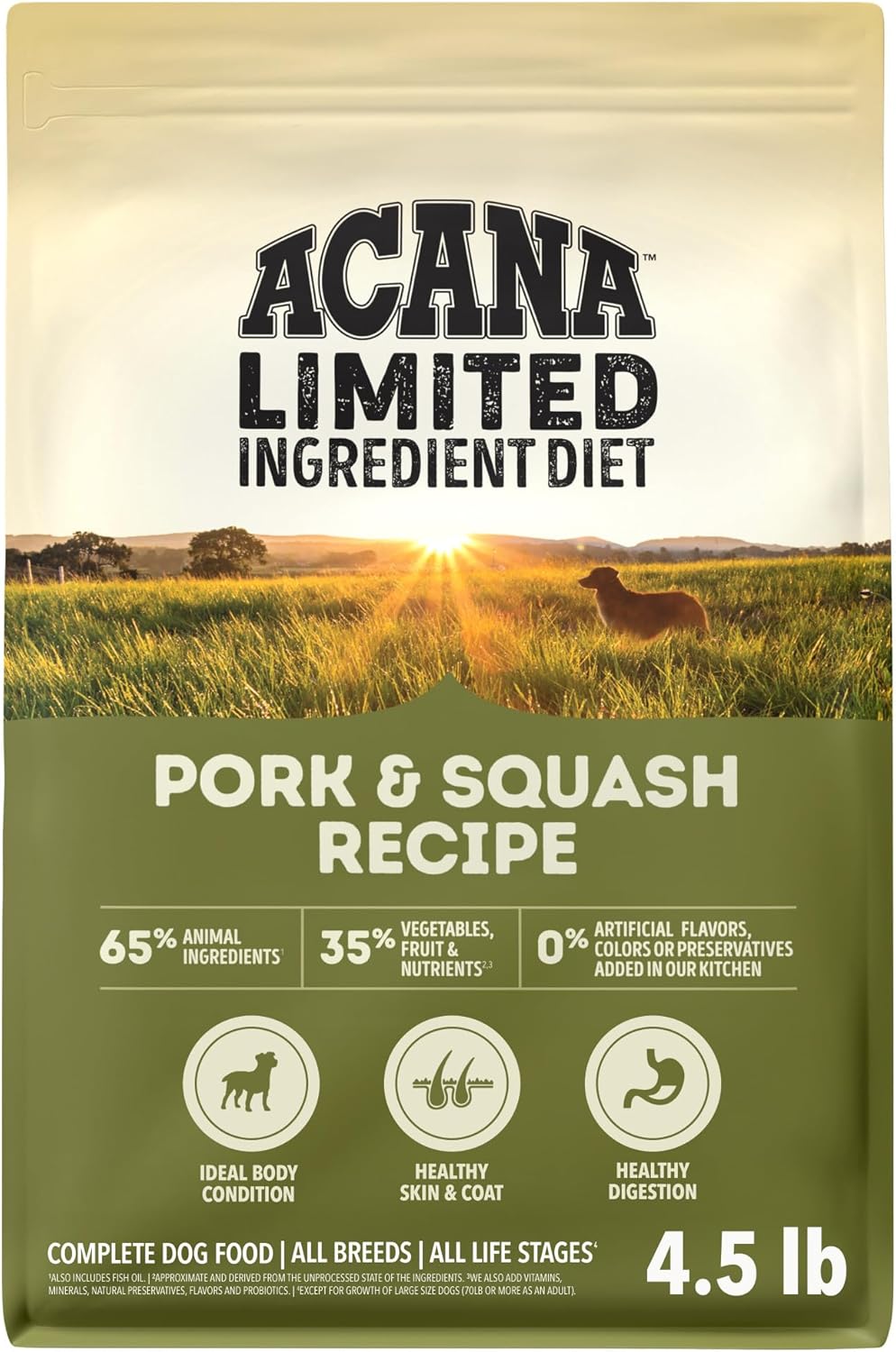 ACANA Singles Limited Ingredient Dry Dog Food Beef & Pumpkin 4.5lb Bag