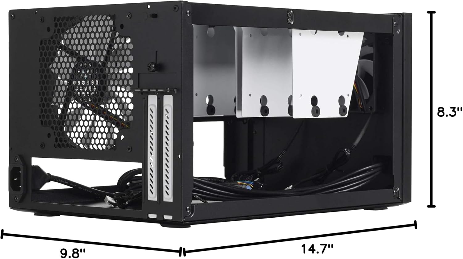 Fractal Design Node 304 - Black - Mini Cube Compact Computer Case - Small Form Factor - Mini ITX – Mitx - High Airflow - Modular Interior - 3X