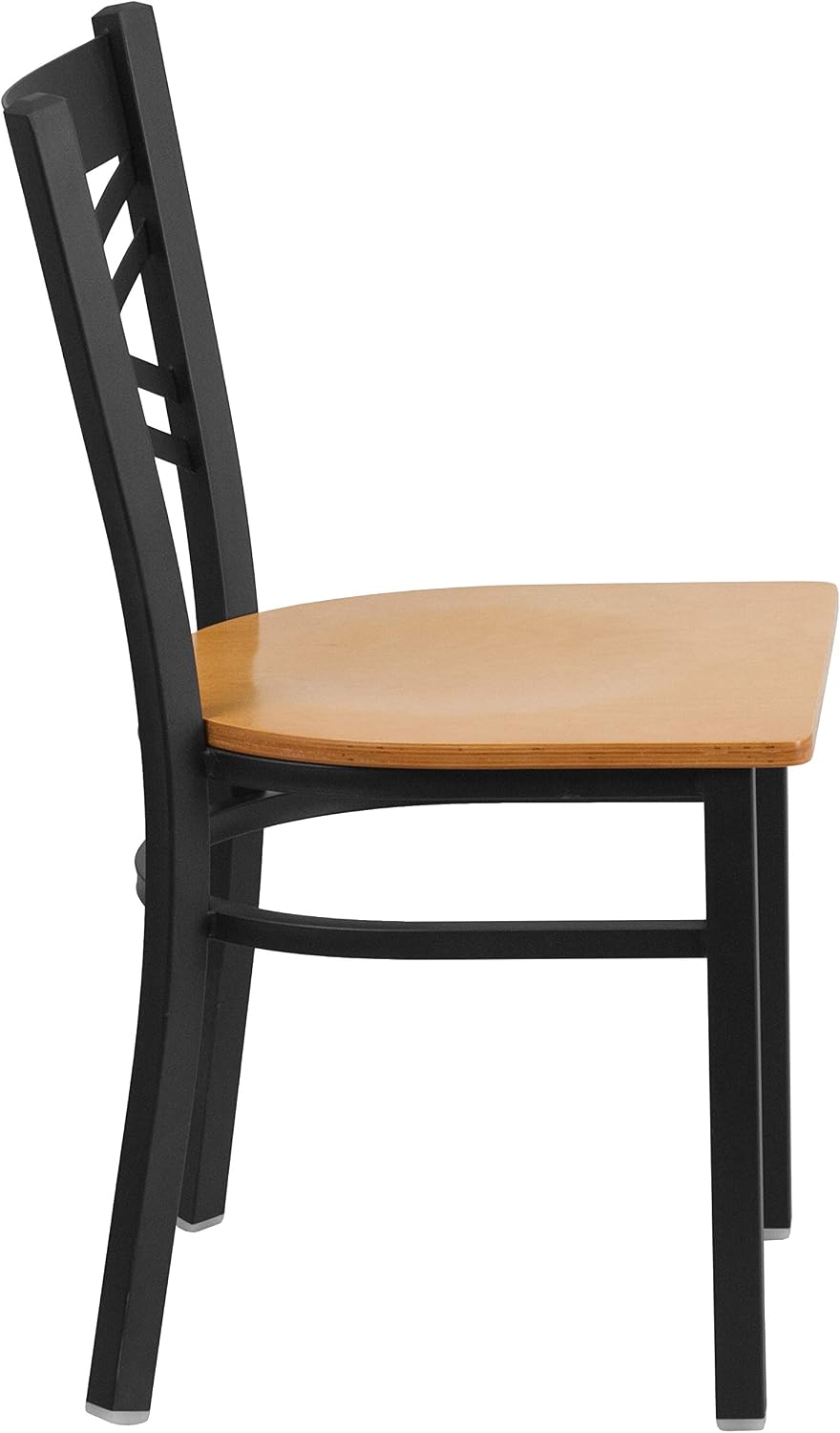 Flash Furniture Hercules Series "X" Back Metal Restaurant Chairs, Modern Upholstered Armless Dining Chairs for Restaurants/Kitchens, Set of 2, Black