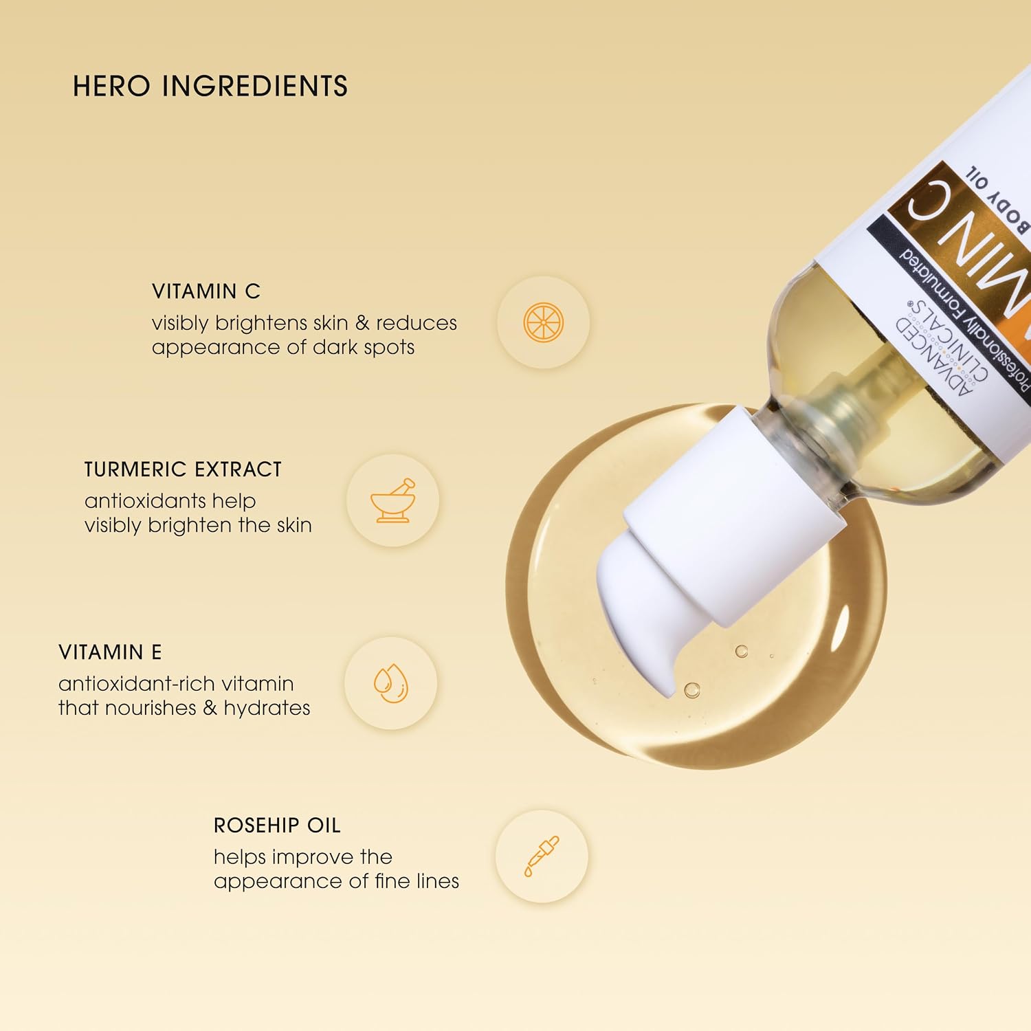 Advanced Clinicals Hydrating Collagen Oil For Body & After Shower | Visible Anti Aging Moisturizing Collagen Body Oil For Women & Men Helps Soften Appearance Of Crepe Skin & Wrinkles, 3.8 Fl Oz