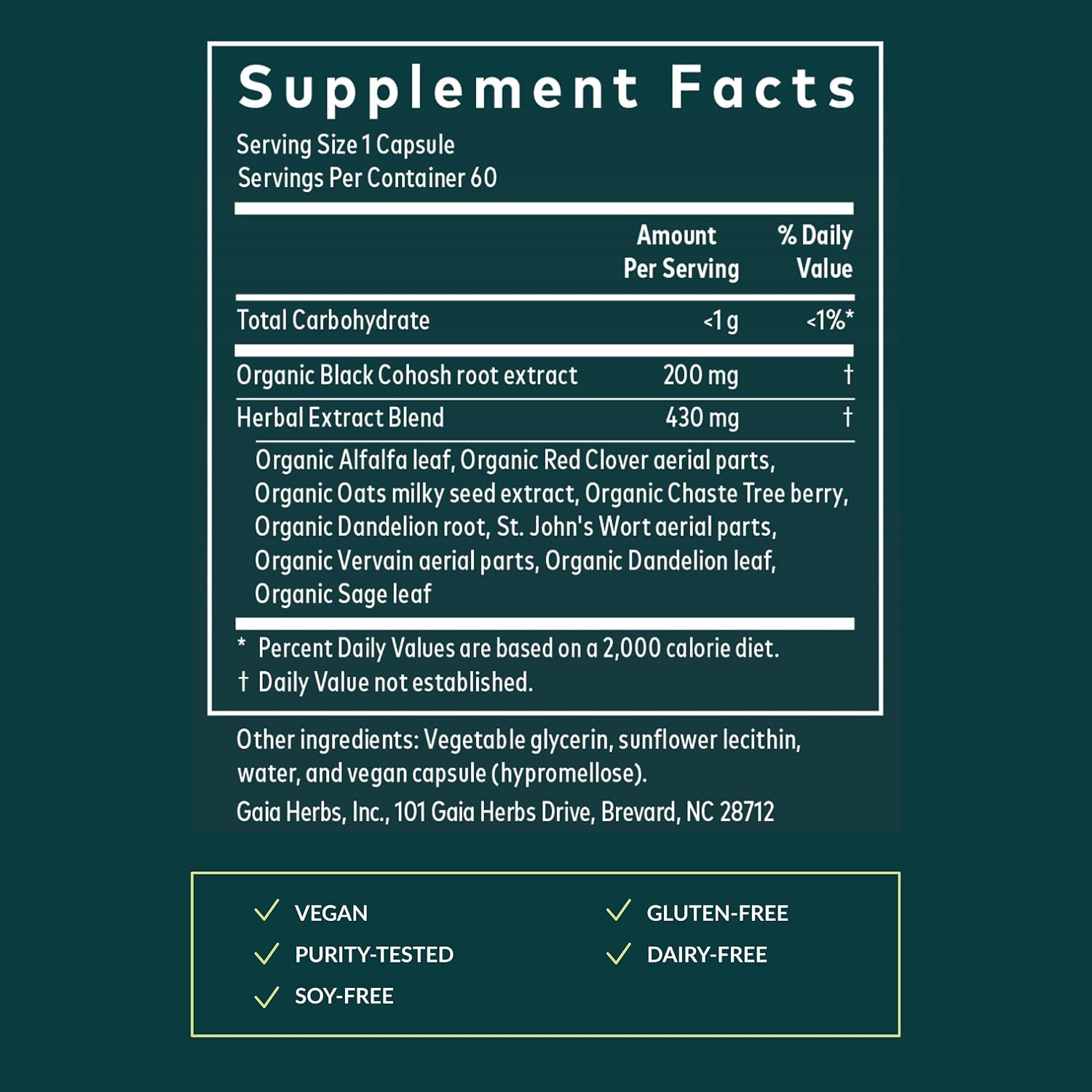 Gaia Herbs Menopause Support Daytime - Helps Support Hormone Balance & Well-Being for Women* - with Vitex, Black Cohosh