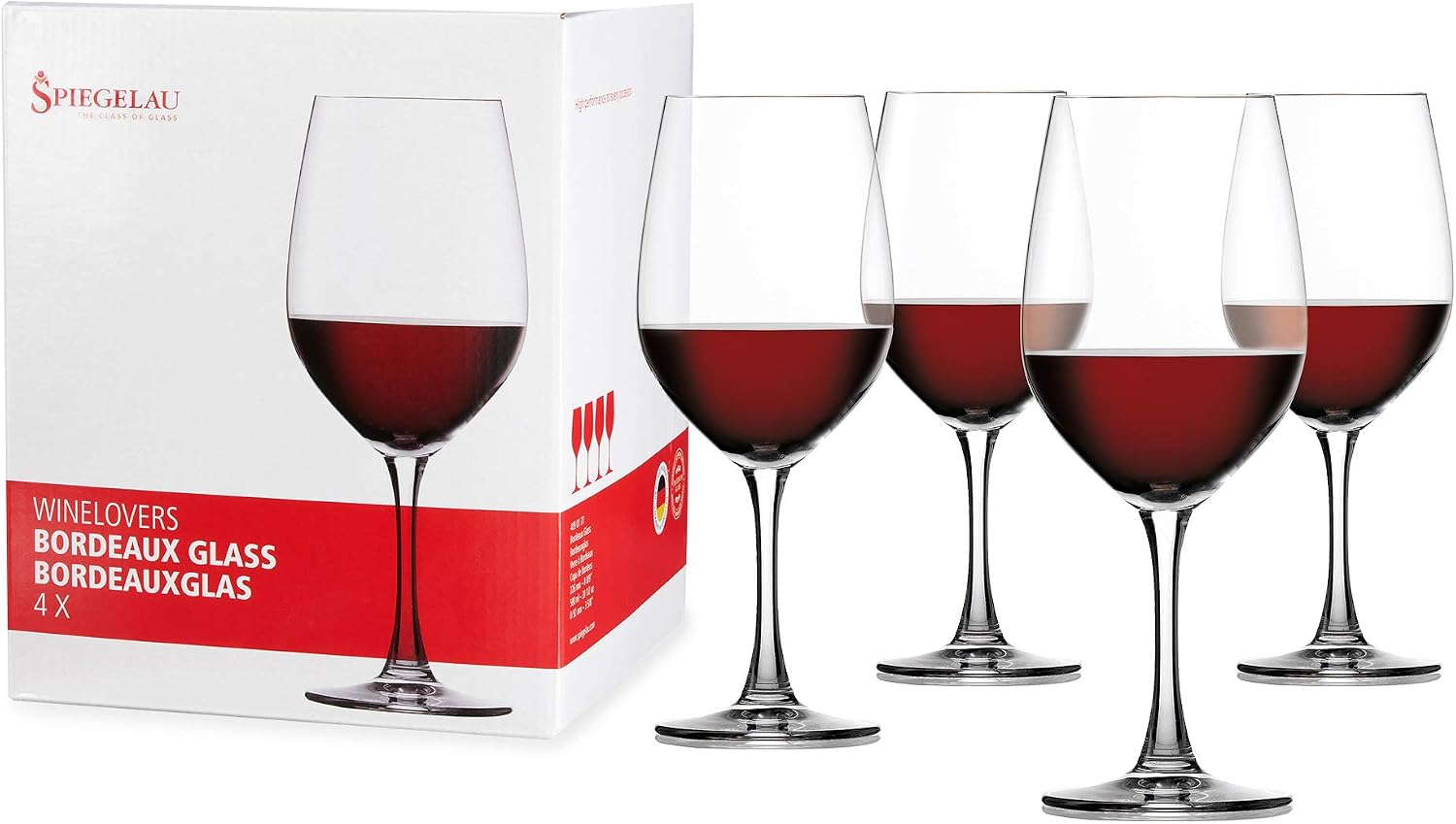 Spiegelau Wine Lovers White Wine Glasses Set of 4 – Elegant Stemmed Crystal Wine Glassware for Chardonnay, Sauvignon Blanc & Riesling – Lead-Free Crystal Glass Set