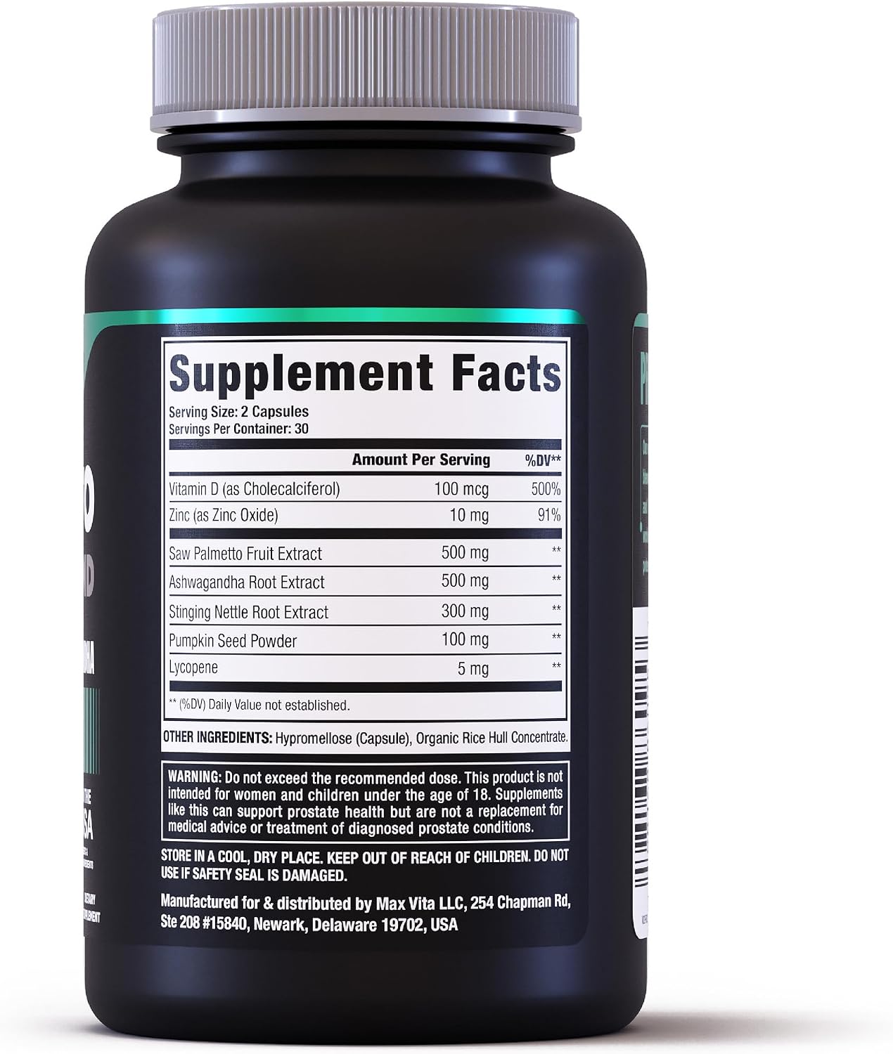 Prostate Premium - Saw Palmetto for Men, Stinging Nettle, Ashwagandha, Lycopene, Bladder & Urinary Relief, Prostate Supplement for Men, 60ct