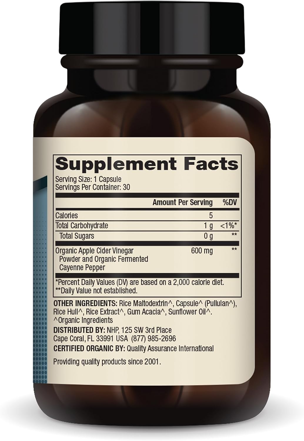 Dr. Mercola Biothin Organic Apple Cider Vinegar & Fermented Cayenne - Metabolic Support - Thermogenic Benefits - Vegan - Non-GMO - 30 Capsules