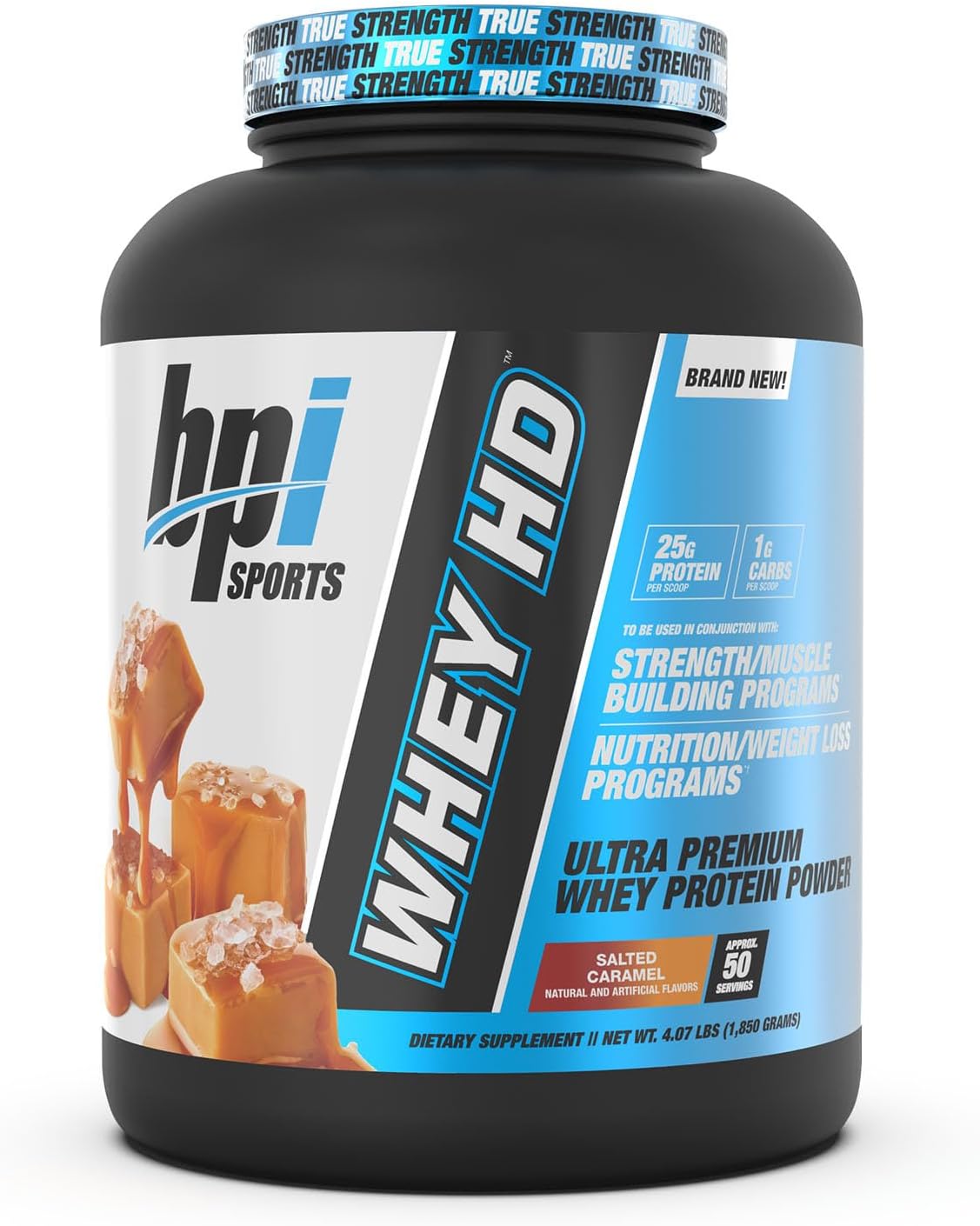 BPI Sports Whey HD Ultra Premium Protein Powder Isolate | Workout Whey Protein Powder For Men & Women for Muscle Gain | Milk Protein Concentrates | Chocolate Cookie/ Vanilla Caramel, 4.07 Pound