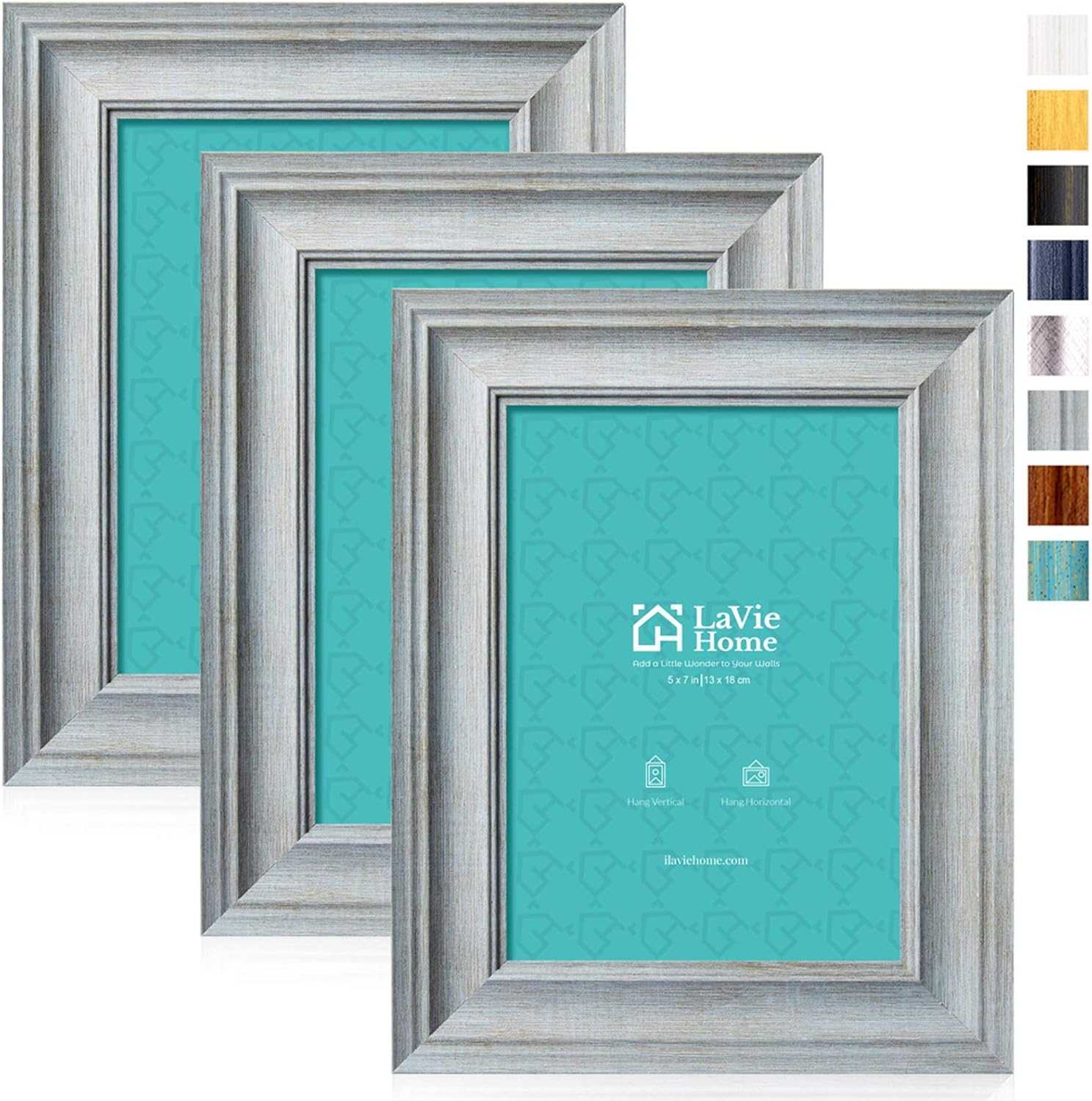 LaVie Home 8x8 Picture Frames (1 Pack, Gold) Square Photo Frame Set with High Definition Glass for Wall Mount & Table Top Display
