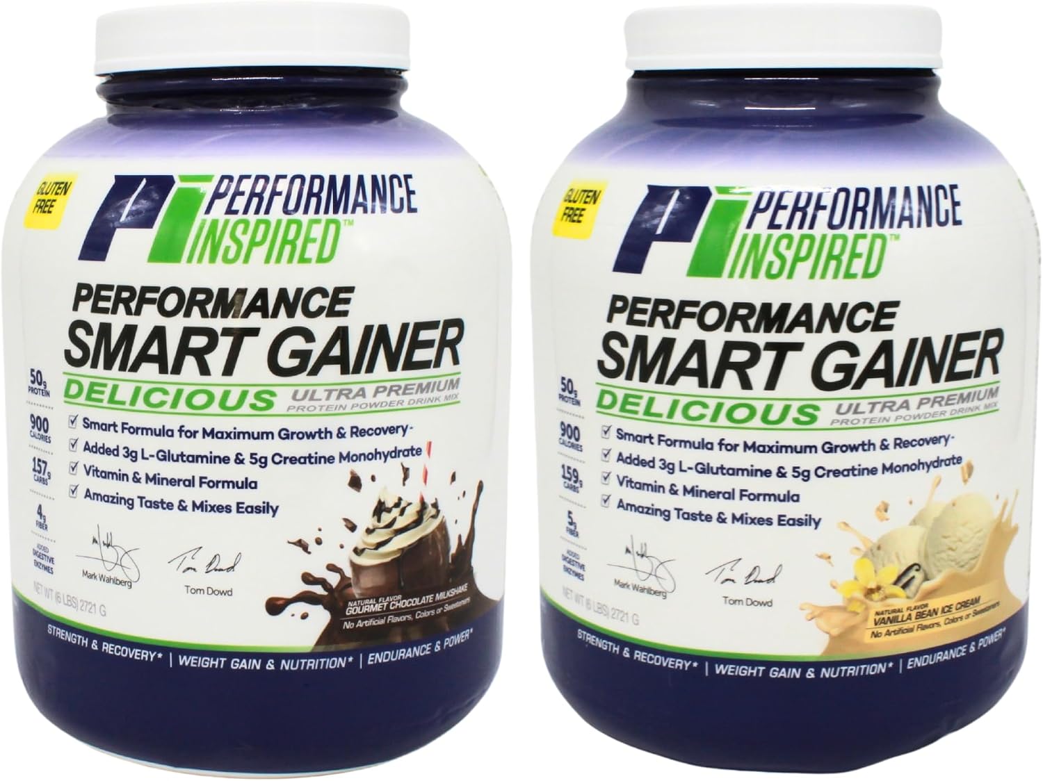 Performance Inspired Nutrition Smart Mass Gainer – 50G Protein, 900 Calories, Creatine, L-Glutamine & Digestive Enzymes – Muscle Recovery & Growth – Chocolate Milkshake – 6 lb | 50G Protein - 900 Calories - Creatine, L-Glutamine & Digestive Enzymes