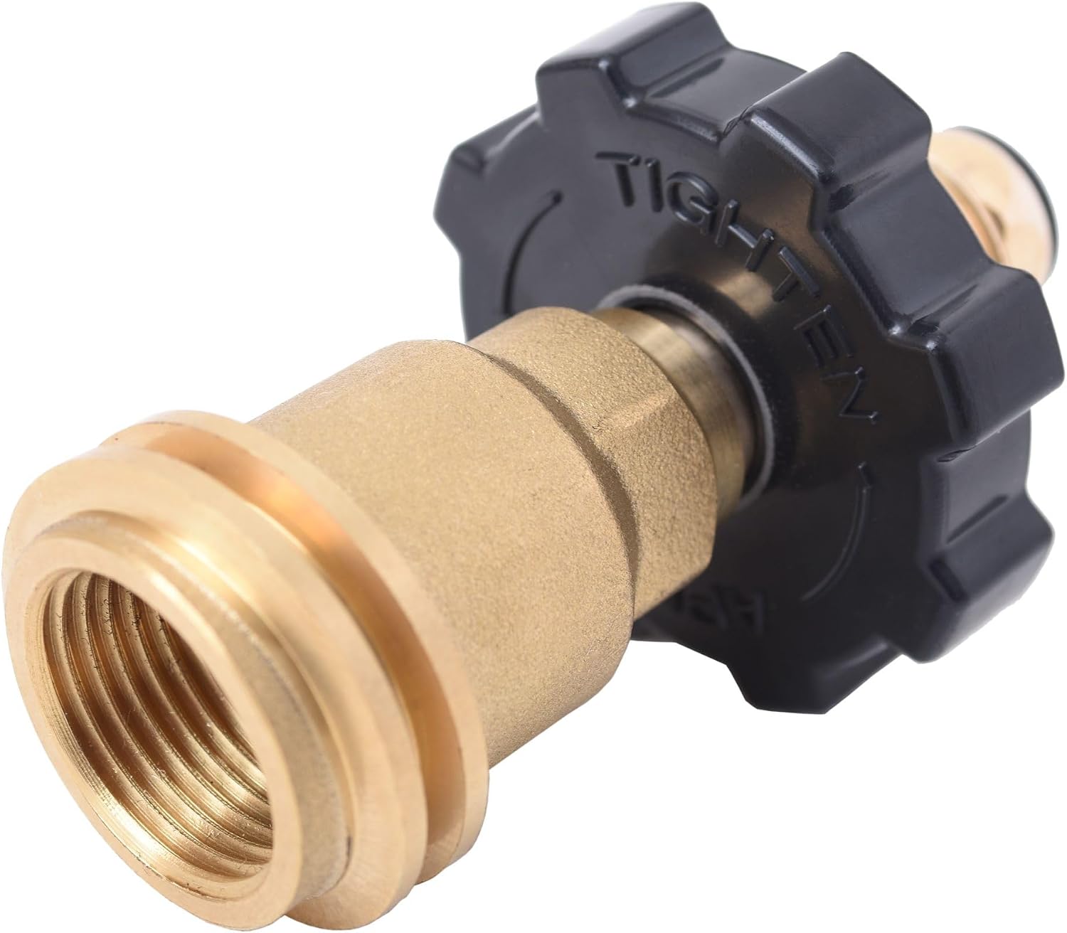 Flame King Propane Tank Adapter POL to QCC1 Type Converts Propane Tank from Old to New Connection