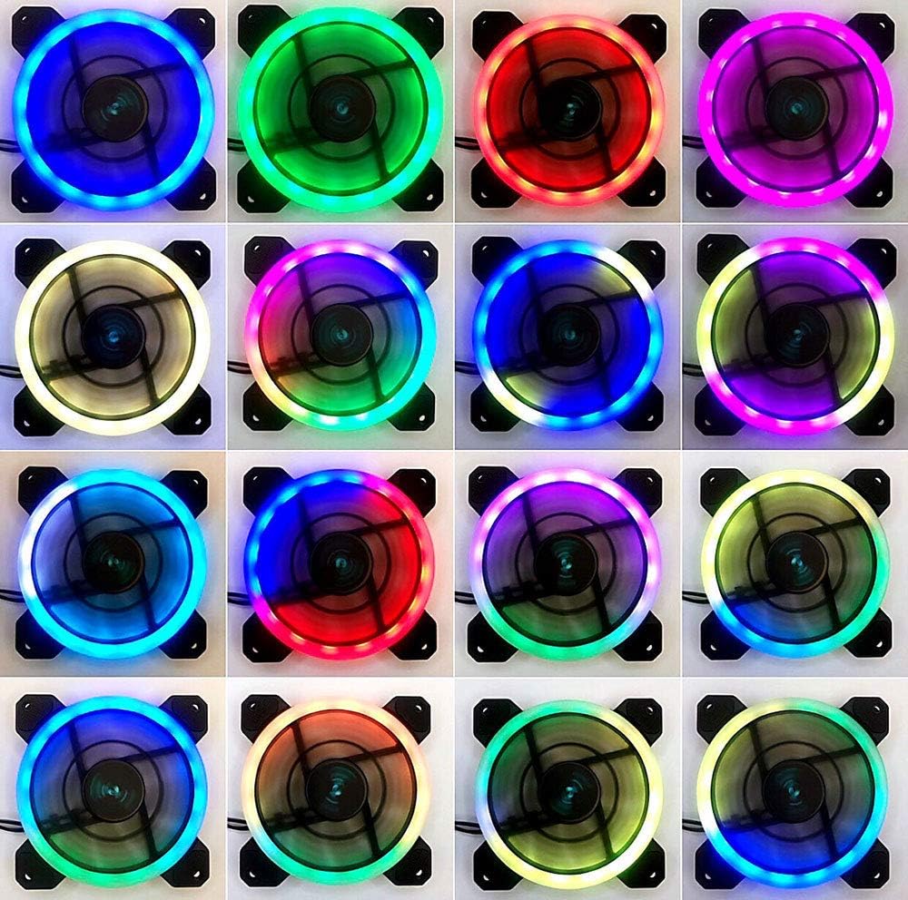 Apevia ST4-RGB Spectra 120mm Silent RGB Fan 4-Pack with Remote Control