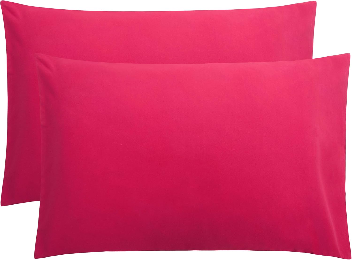 FLXXIE 2-Pack Microfiber Standard Pillow Cases, Envelope Style, White