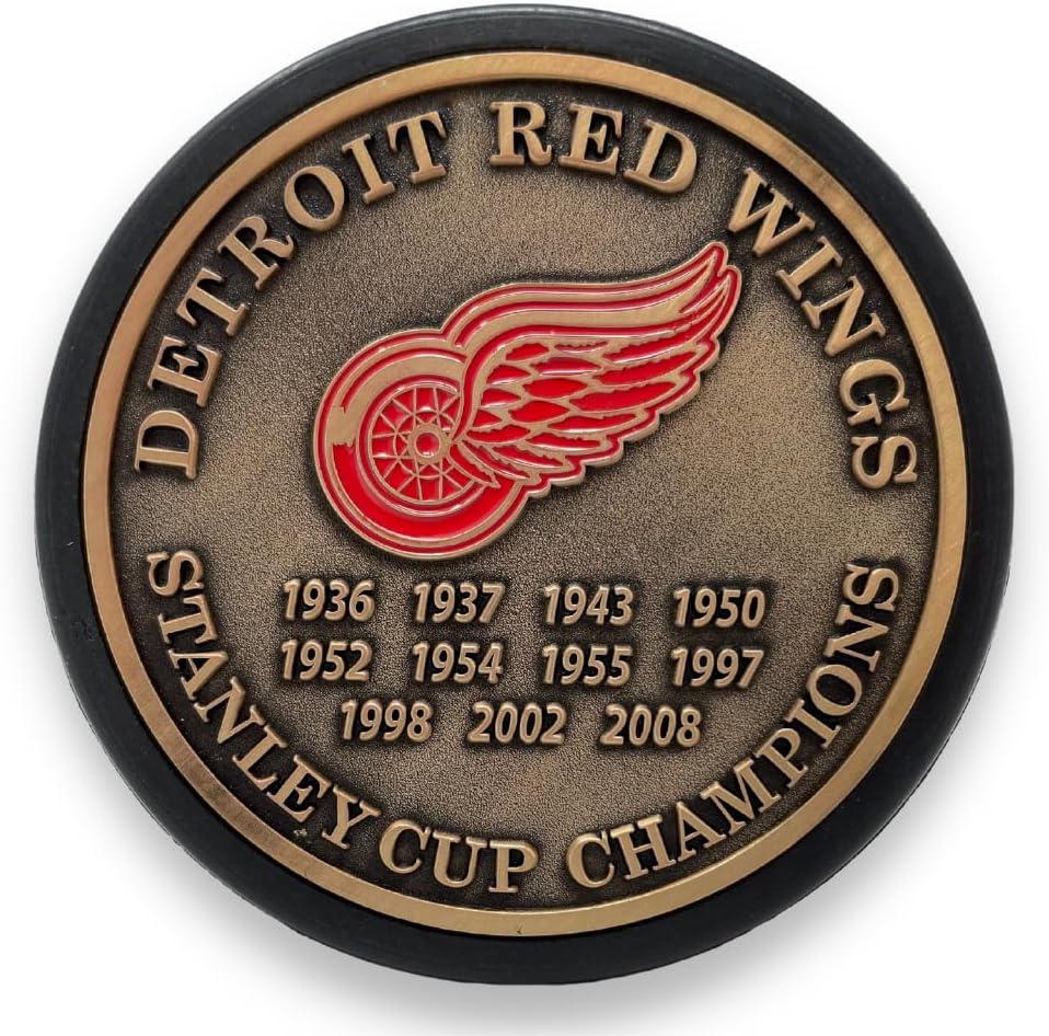 Sports Decor Stanley Cup Years Gold Medallion Puck