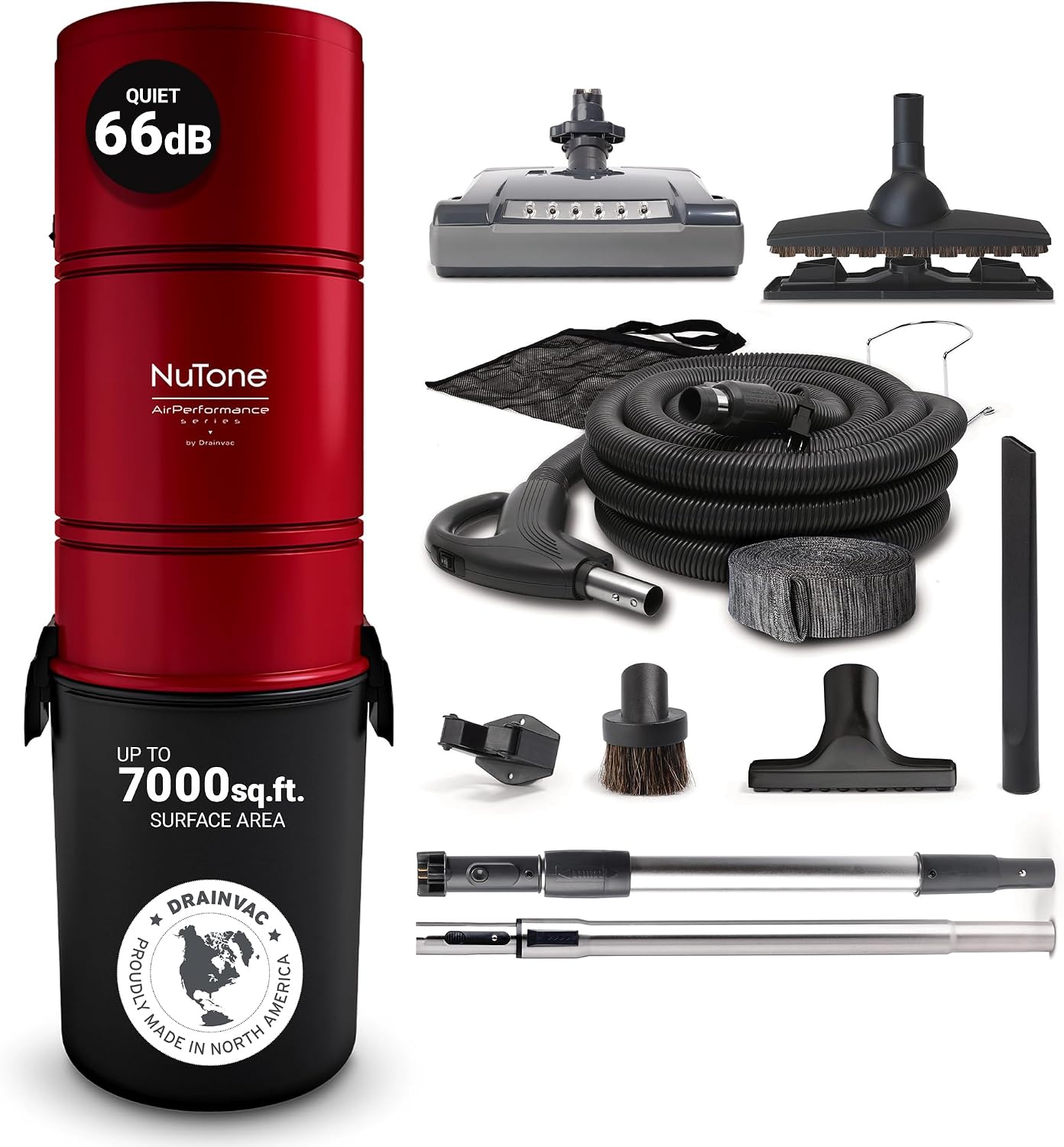 Drainvac Broan-nutone 550 Air watts Residential Central Vacuum System - Anti-Vibration, Powerful Suction