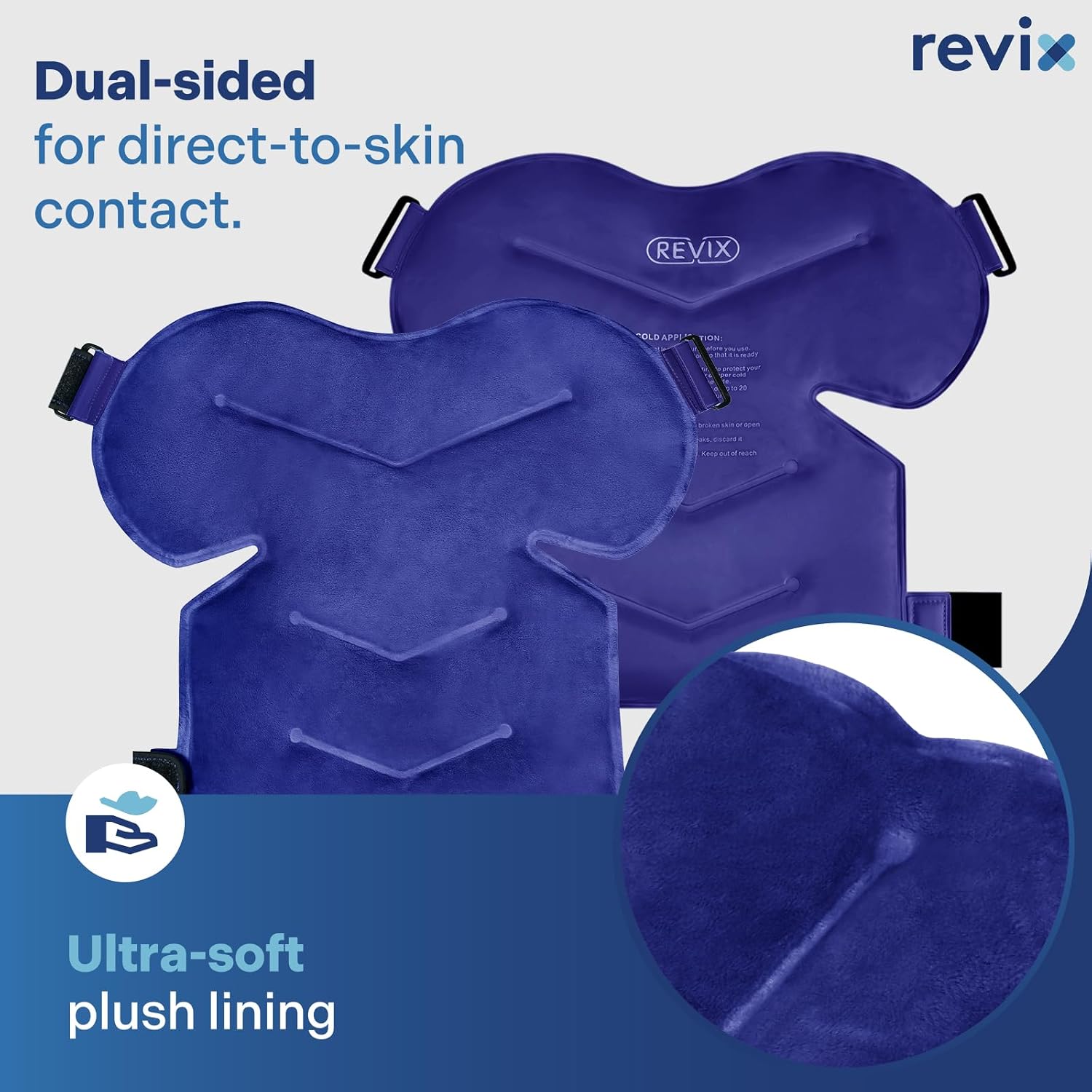 REVIX Shoulder Ice Pack Wrap for Rotator Cuff, Reusable Gel Cold Pack