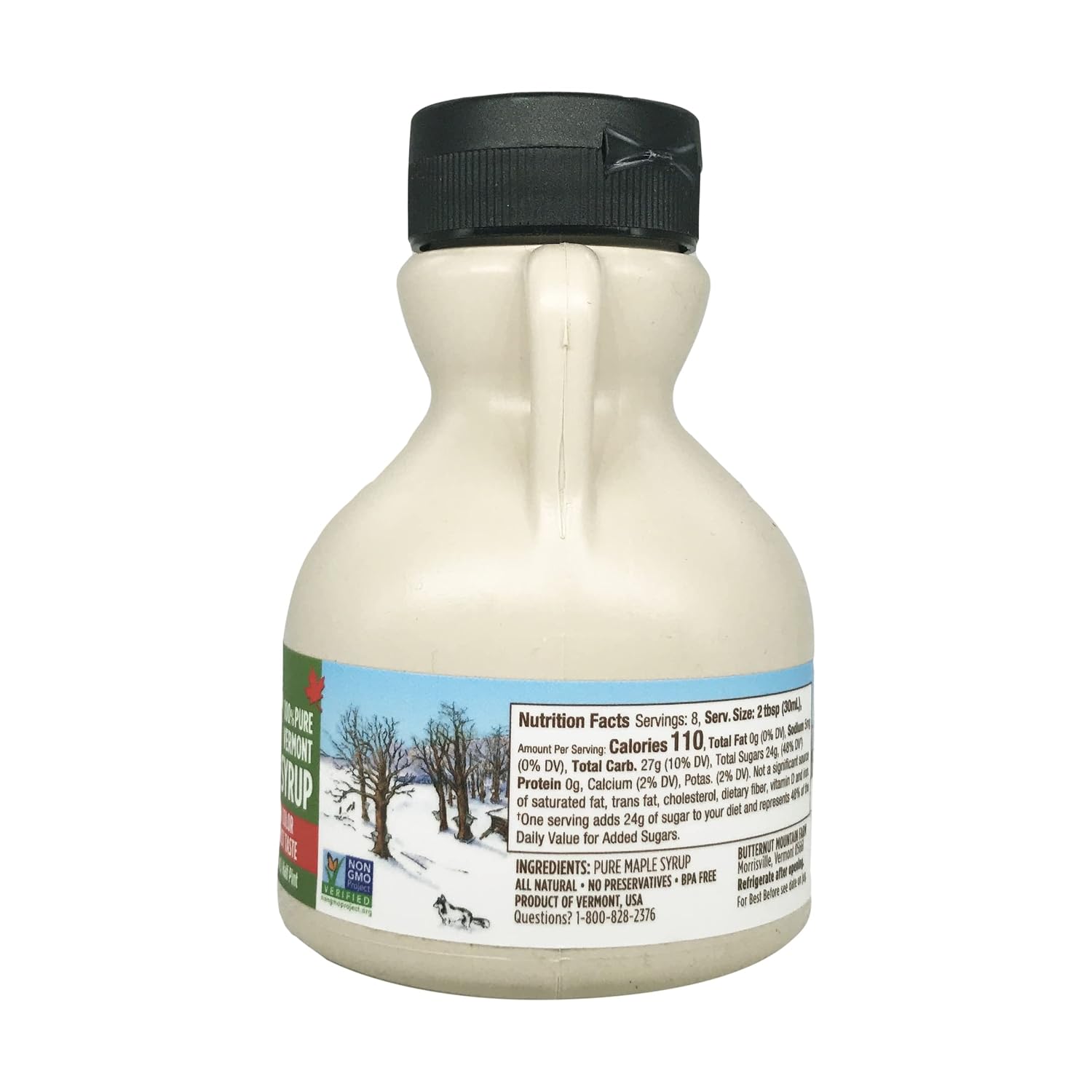 Butternut Mountain Farm, Syrup Maple Dark Robust Jug, 8 Fl Oz