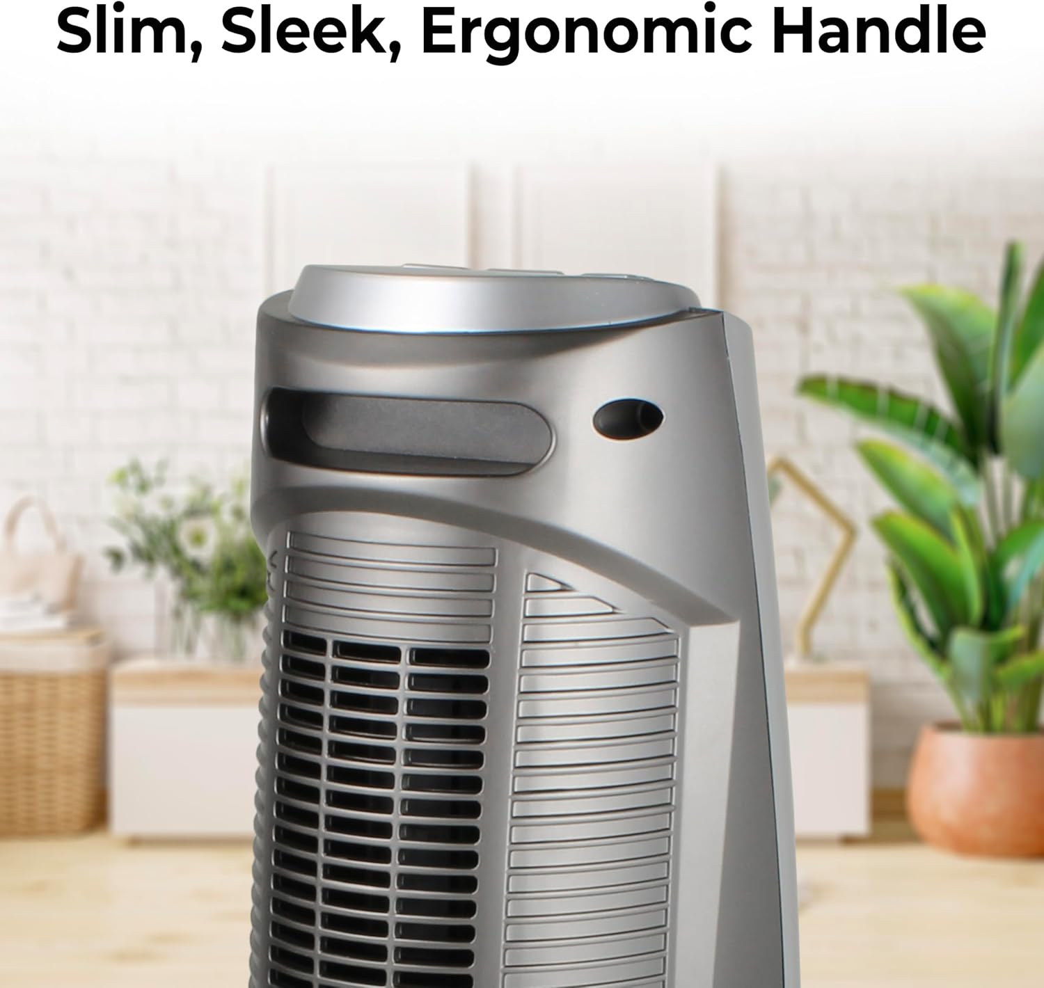 Comfort Zone Electric Oscillating Ceramic Tower Space Heater, Remote, Backlit Digital Thermostat & Temperature Display, Timer, & Overheat Sensor
