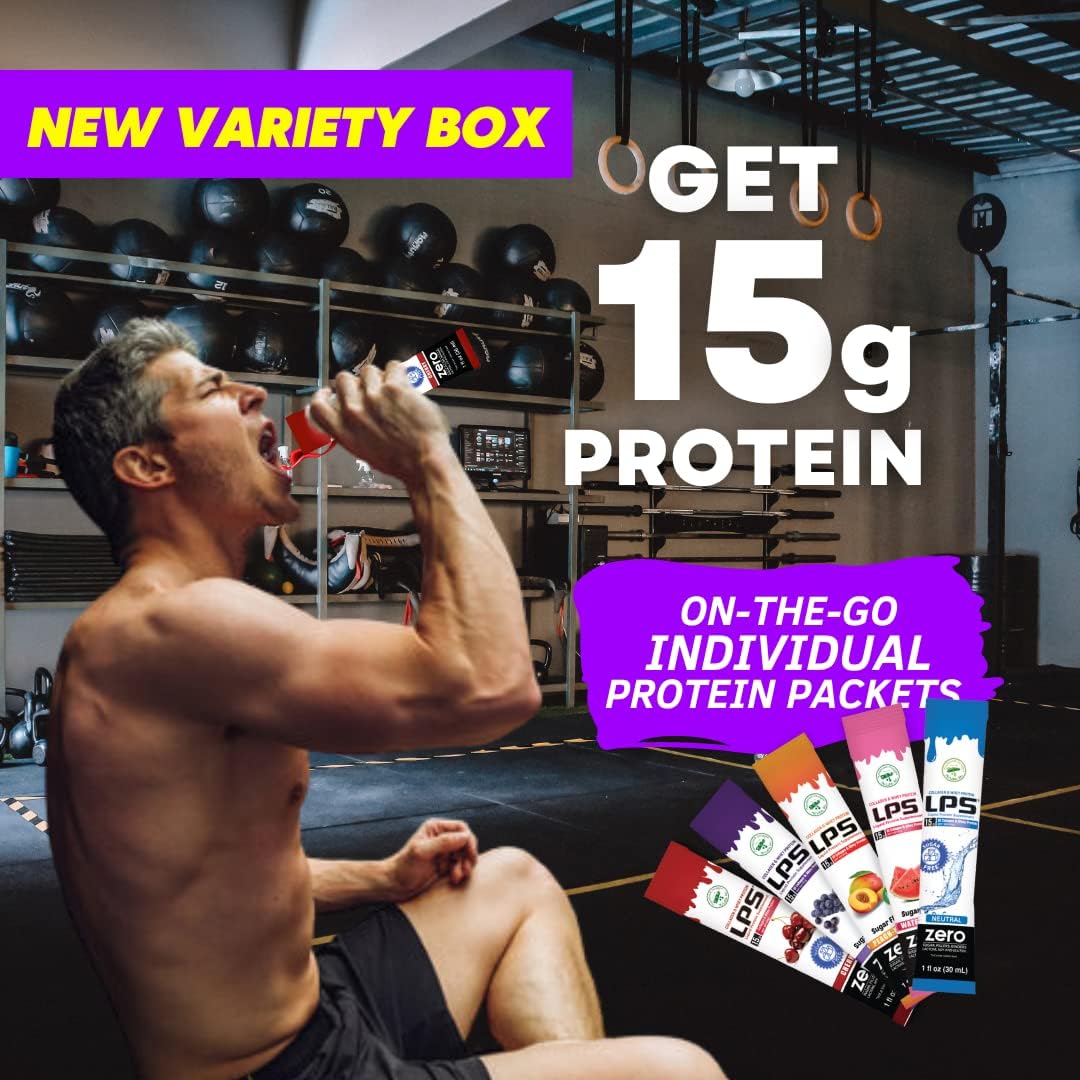 Nutritional Designs LPS Liquid Collagen & Whey Protein Supplement - Non-GMO Drink, Sugar-Free - Promotes Healthy Skin & Hair for Men & Women, Grape